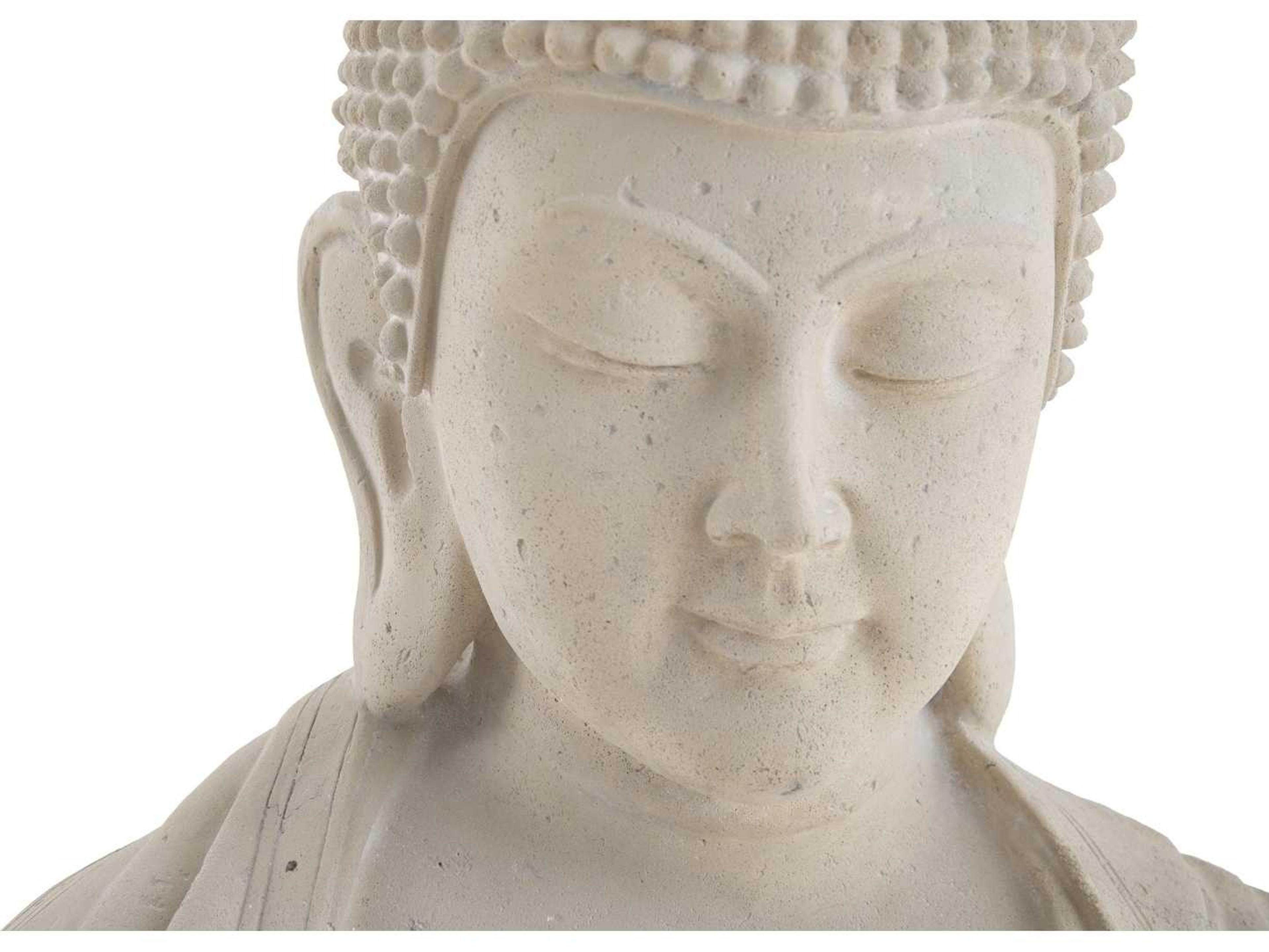 Phillips Collection Roman Stone / Off White Enchanting Buddha Sculpture