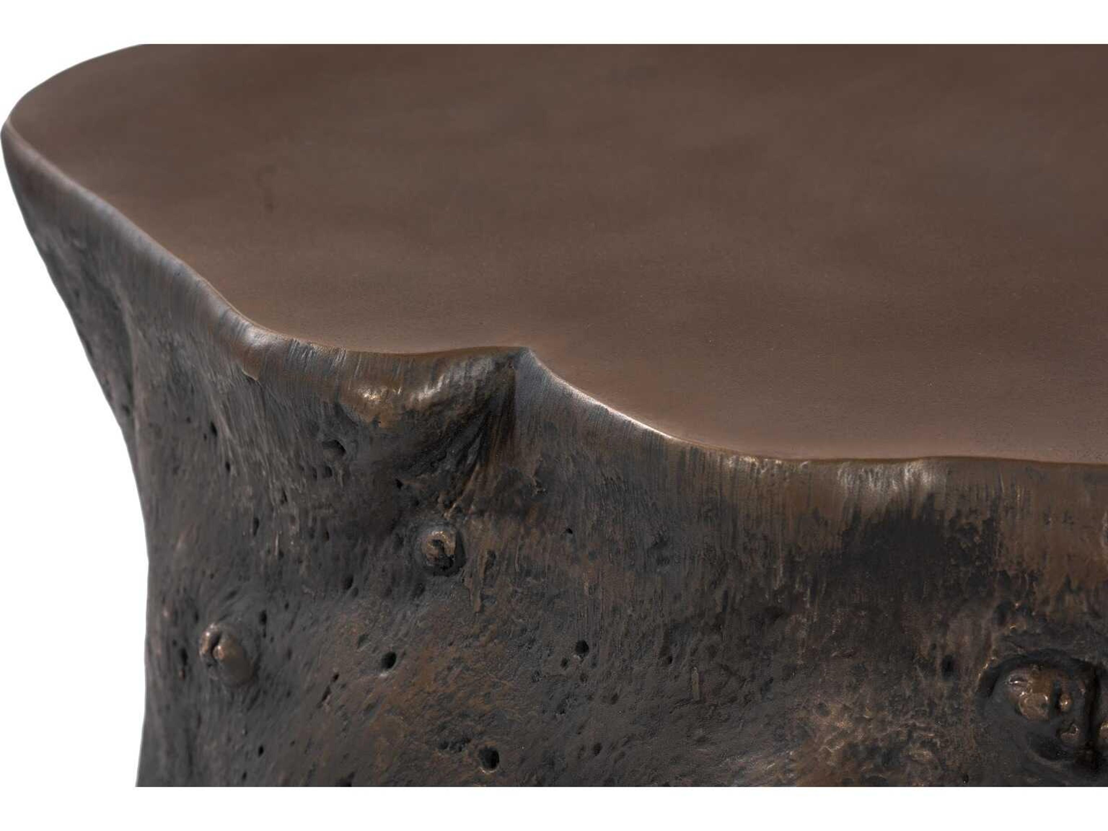 Phillips Collection Log Round Wood Bronze Coffee Table