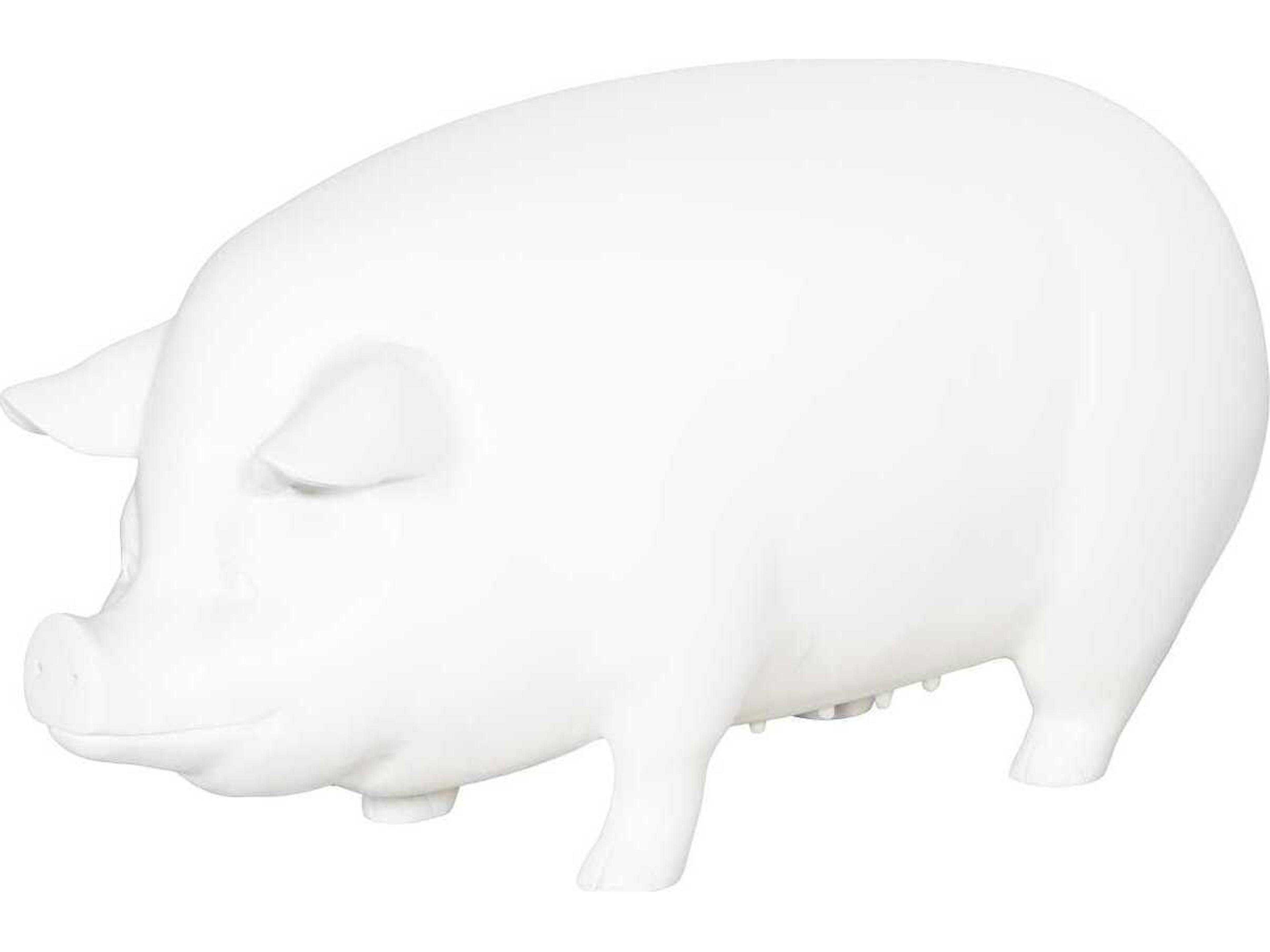 Off White Pig Sculpture