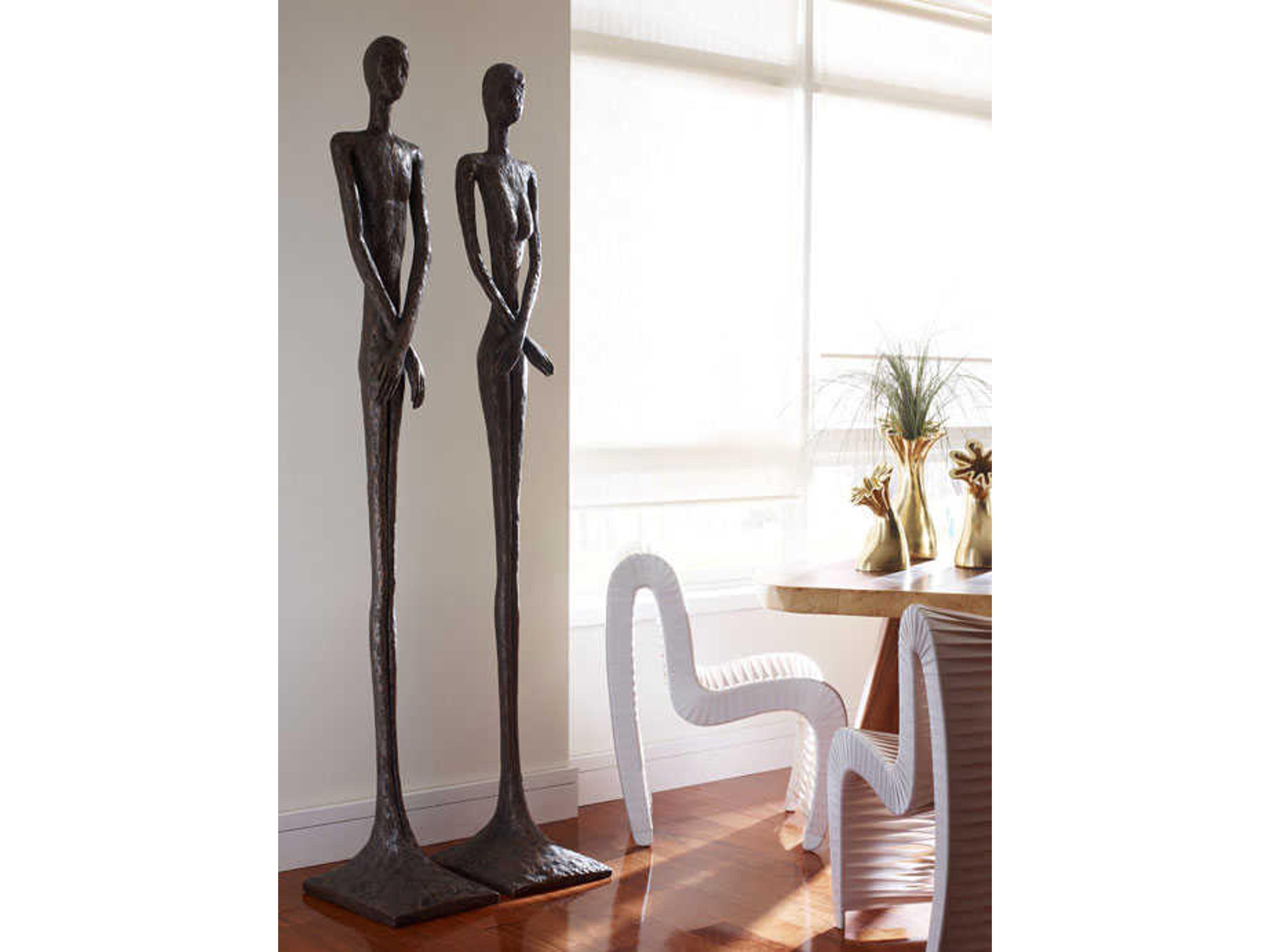 Phillips Collection Outdoor Bronze Skinny Male Sculpture