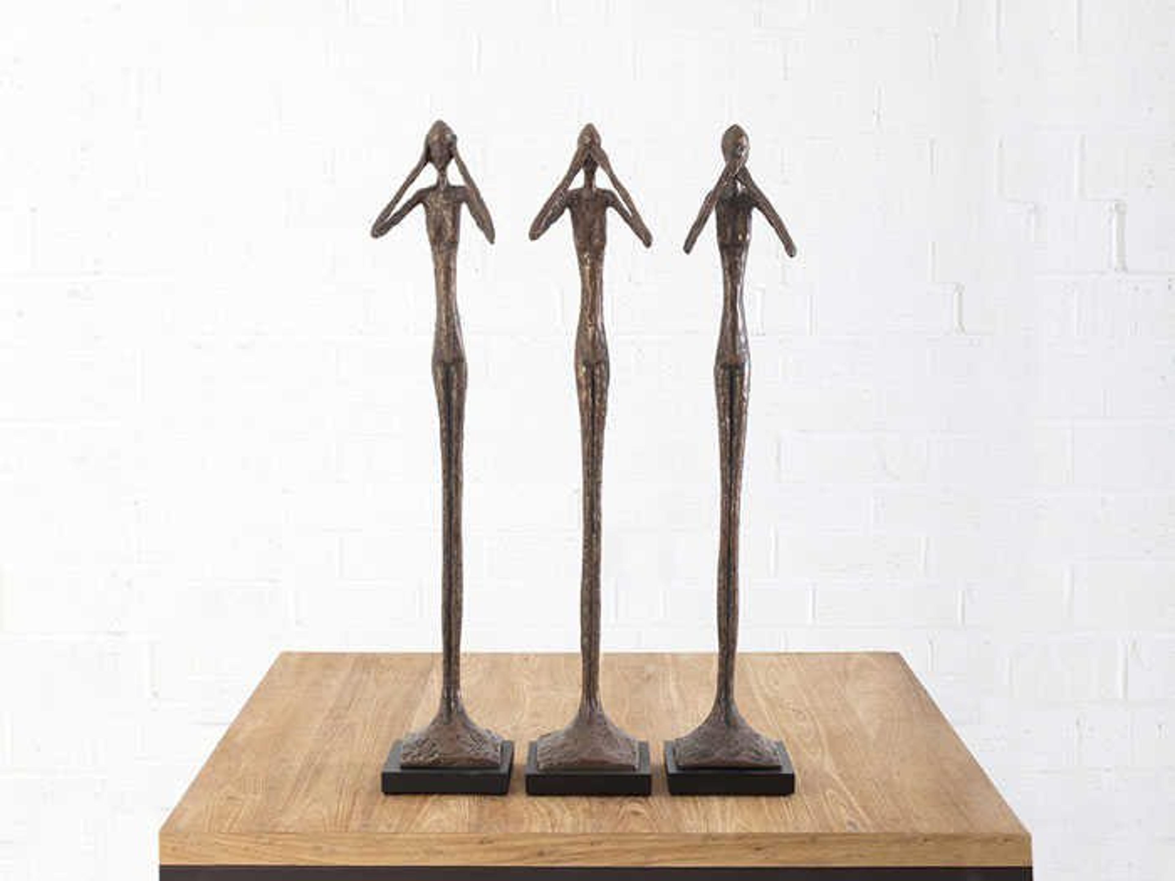 Phillips Collection Bronze Hear No Evil Skinny Sculpture