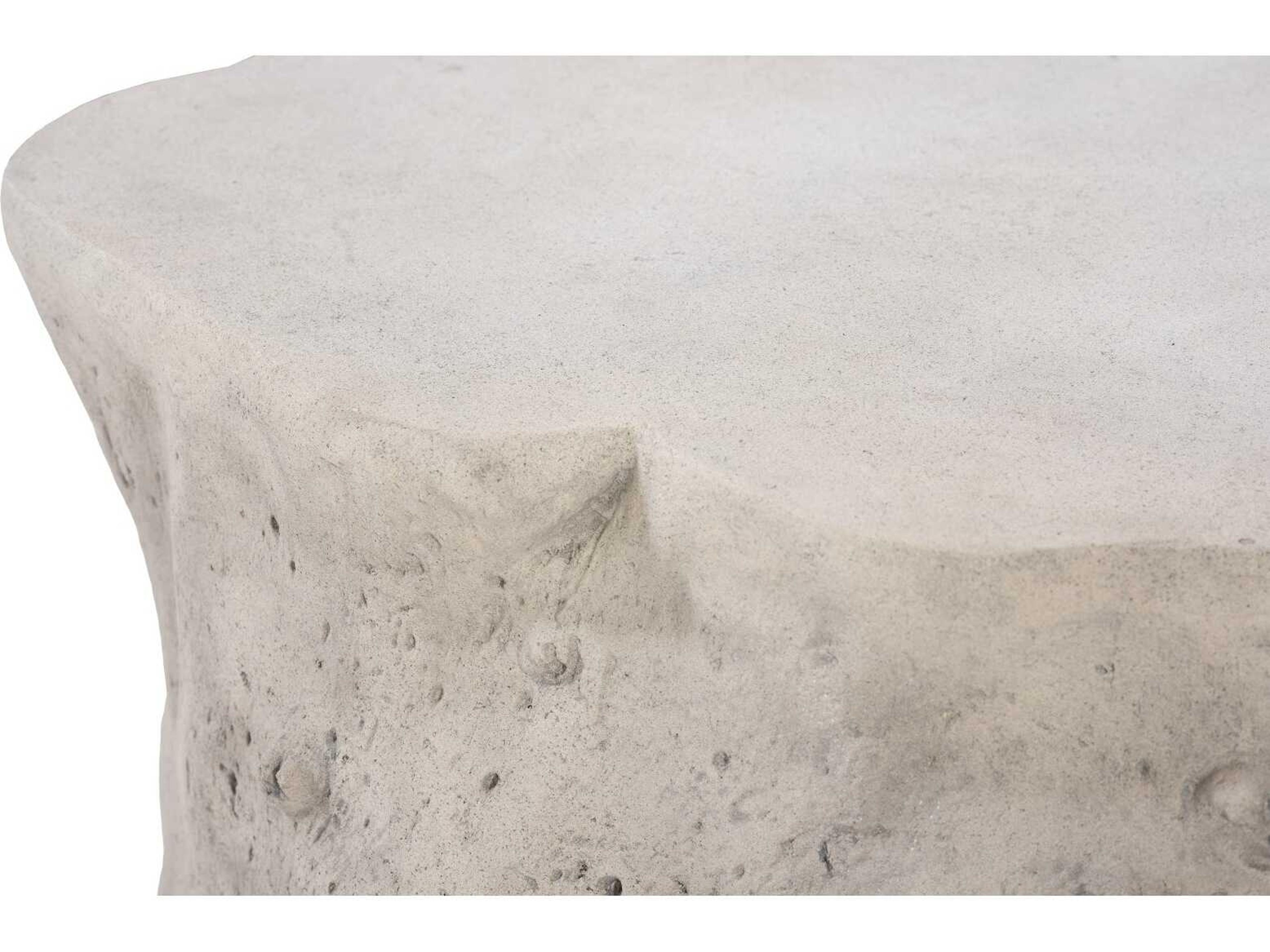 Phillips Collection Log Round Roman Stone Coffee Table