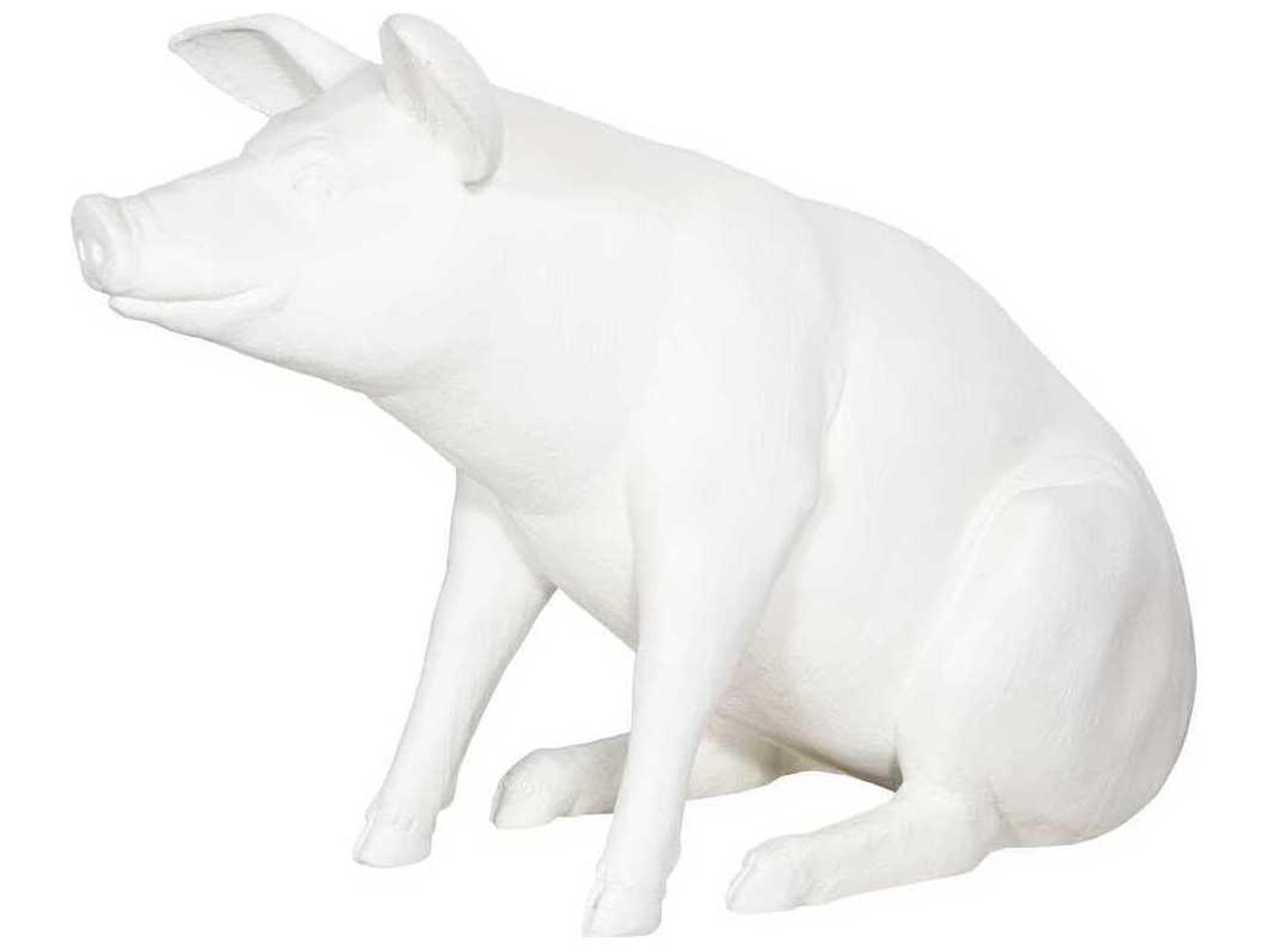 Phillips Collection Off White Happy Pig Sculpture