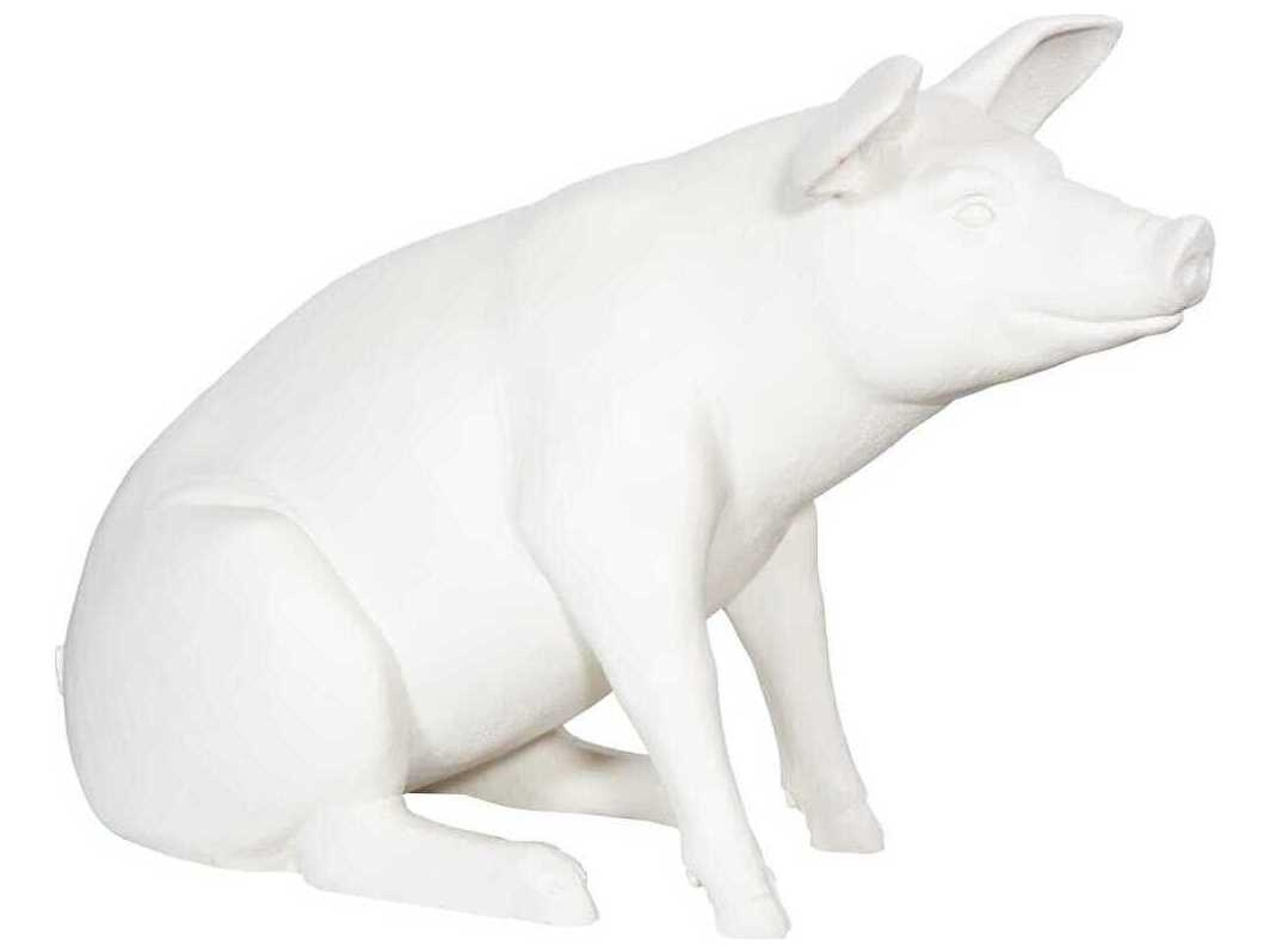 Phillips Collection Off White Happy Pig Sculpture