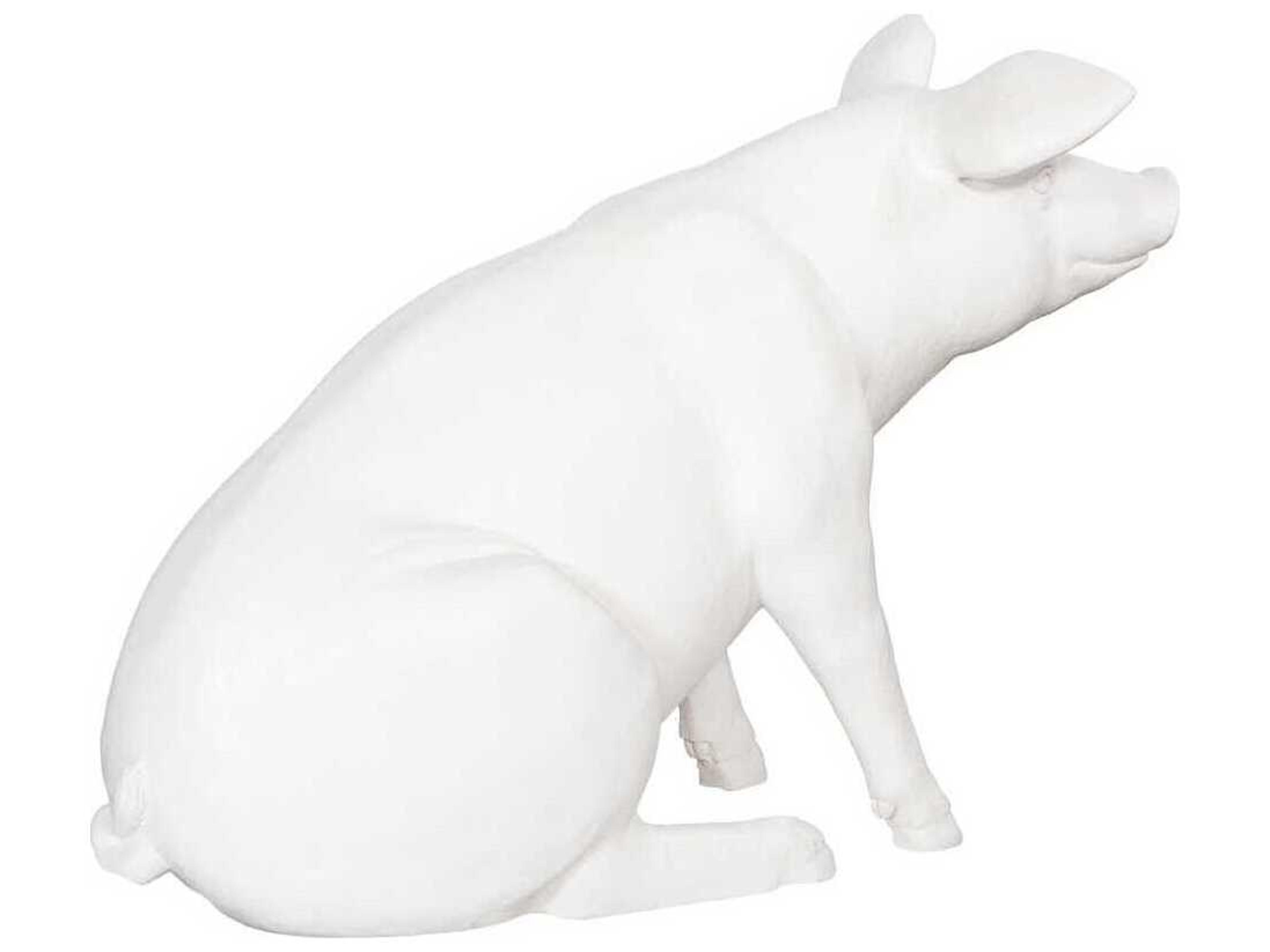 Phillips Collection Off White Happy Pig Sculpture