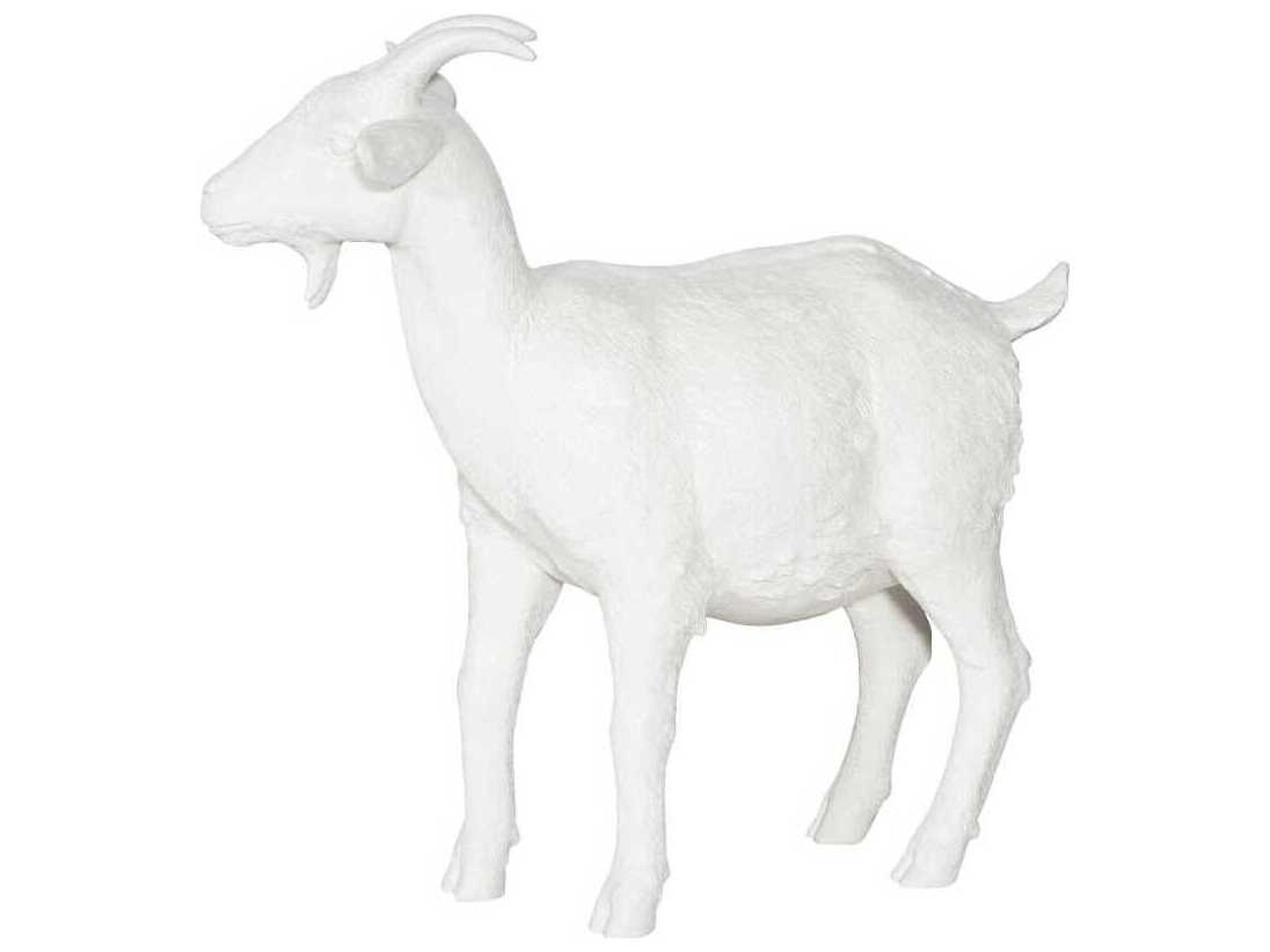 Off White Goat Sculpture