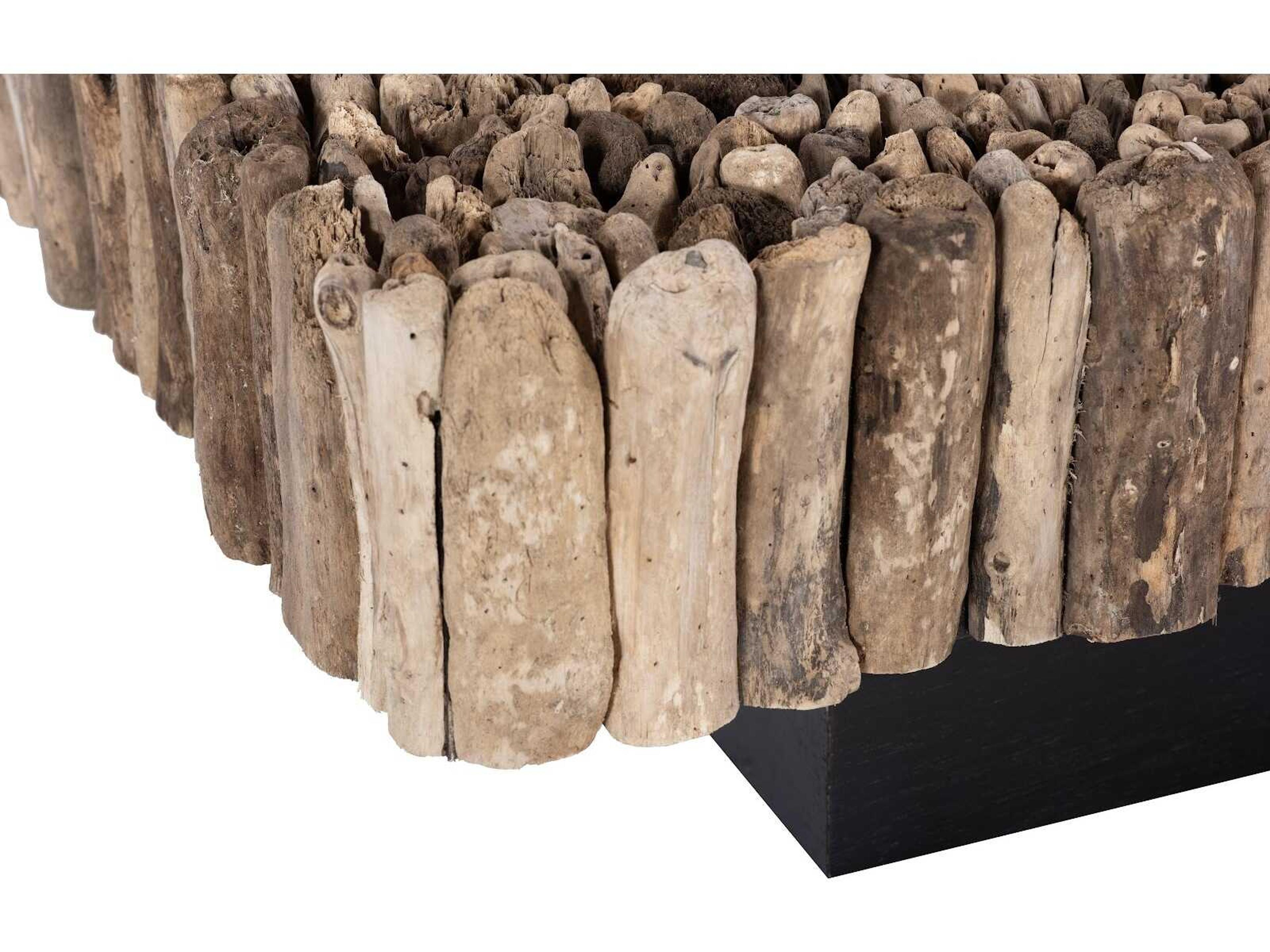 Phillips Collection Square Glass Natural Coffee Table