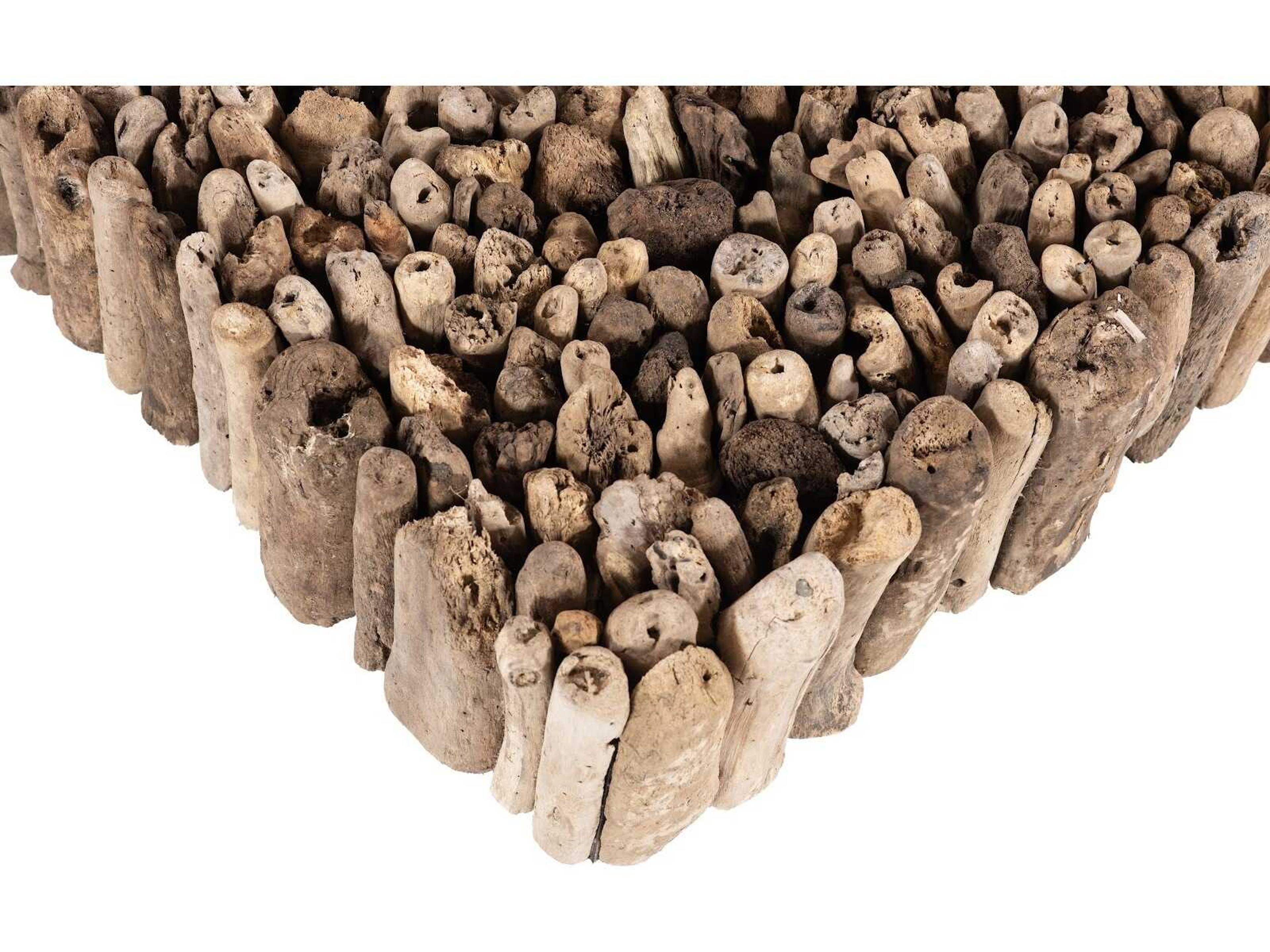 Phillips Collection Square Glass Natural Coffee Table