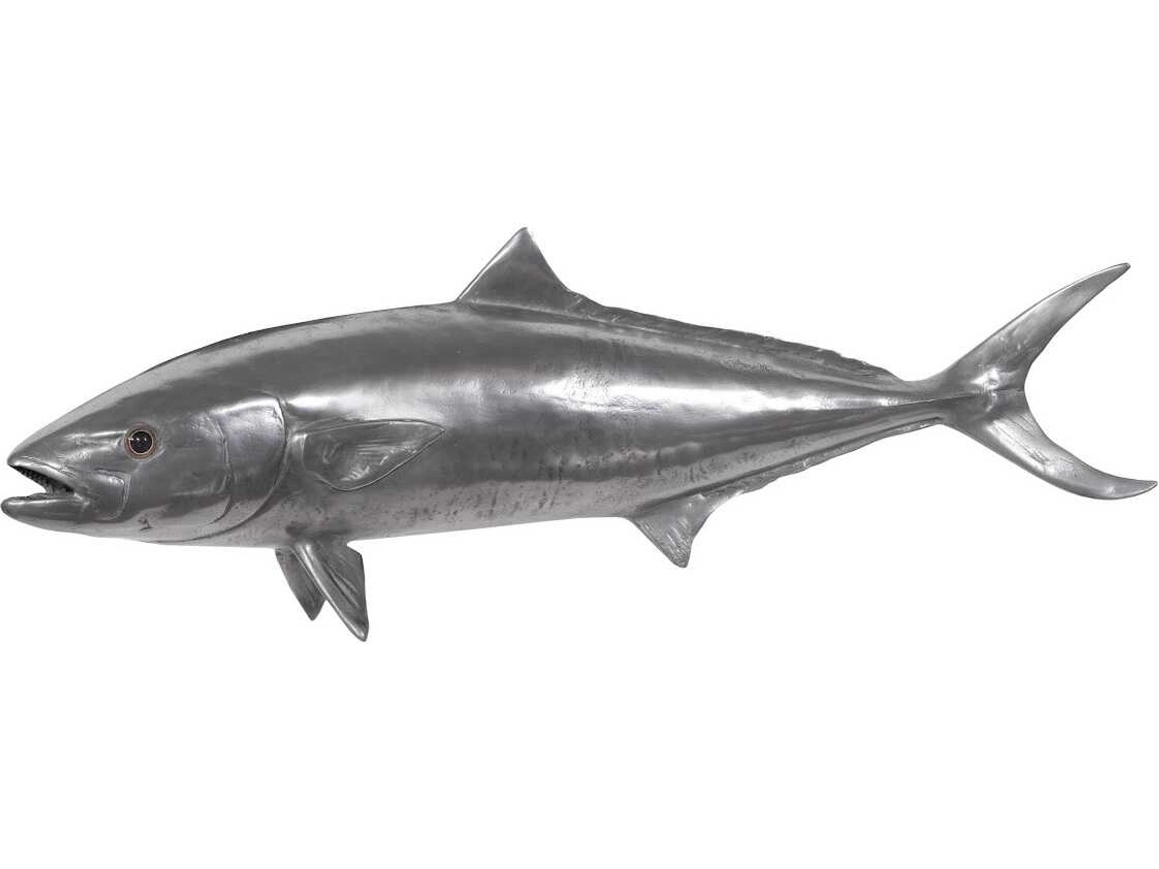 Polished Aluminum Yellow Tailed King Fish 3D Wall Art