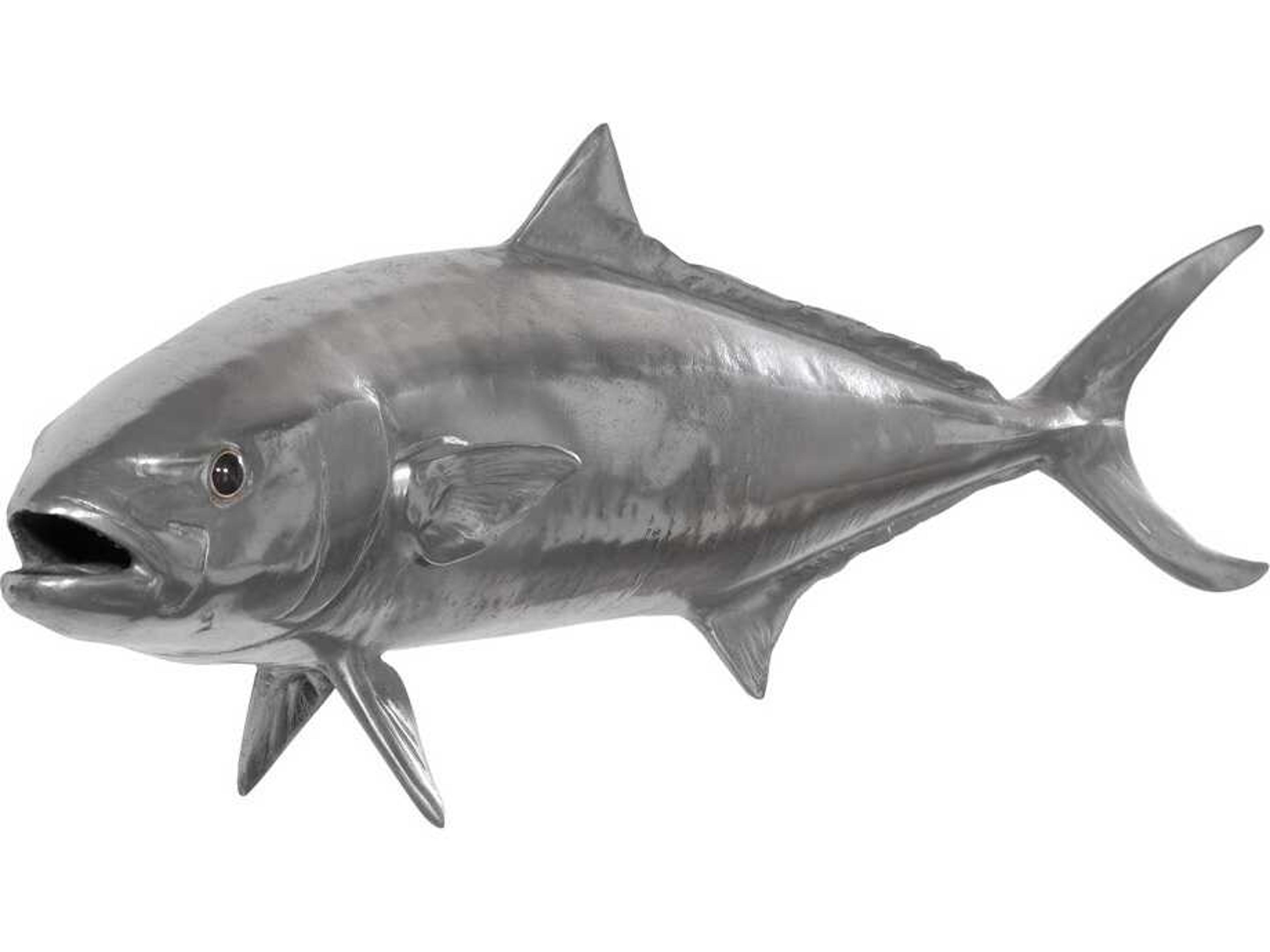 Phillips Collection Polished Aluminum Yellow Tailed King Fish 3D Wall Art