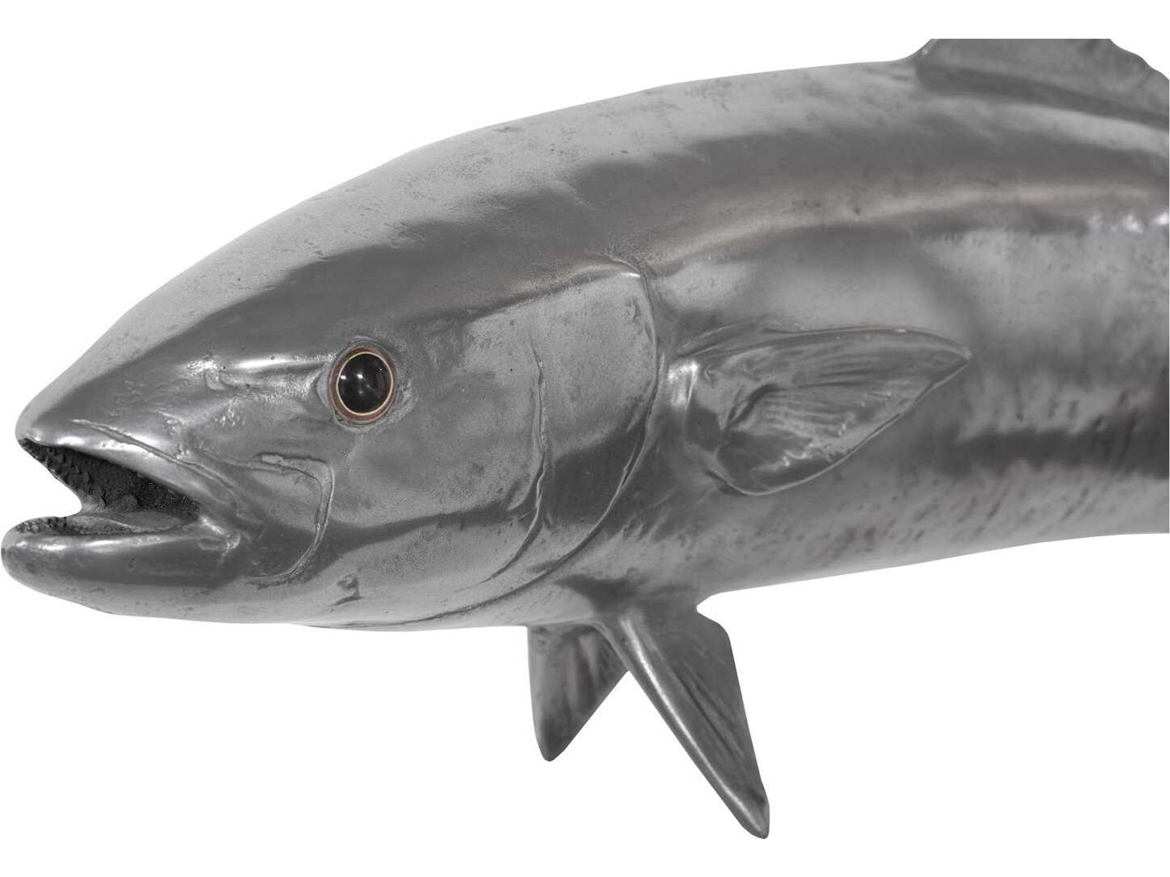 Phillips Collection Polished Aluminum Yellow Tailed King Fish 3D Wall Art