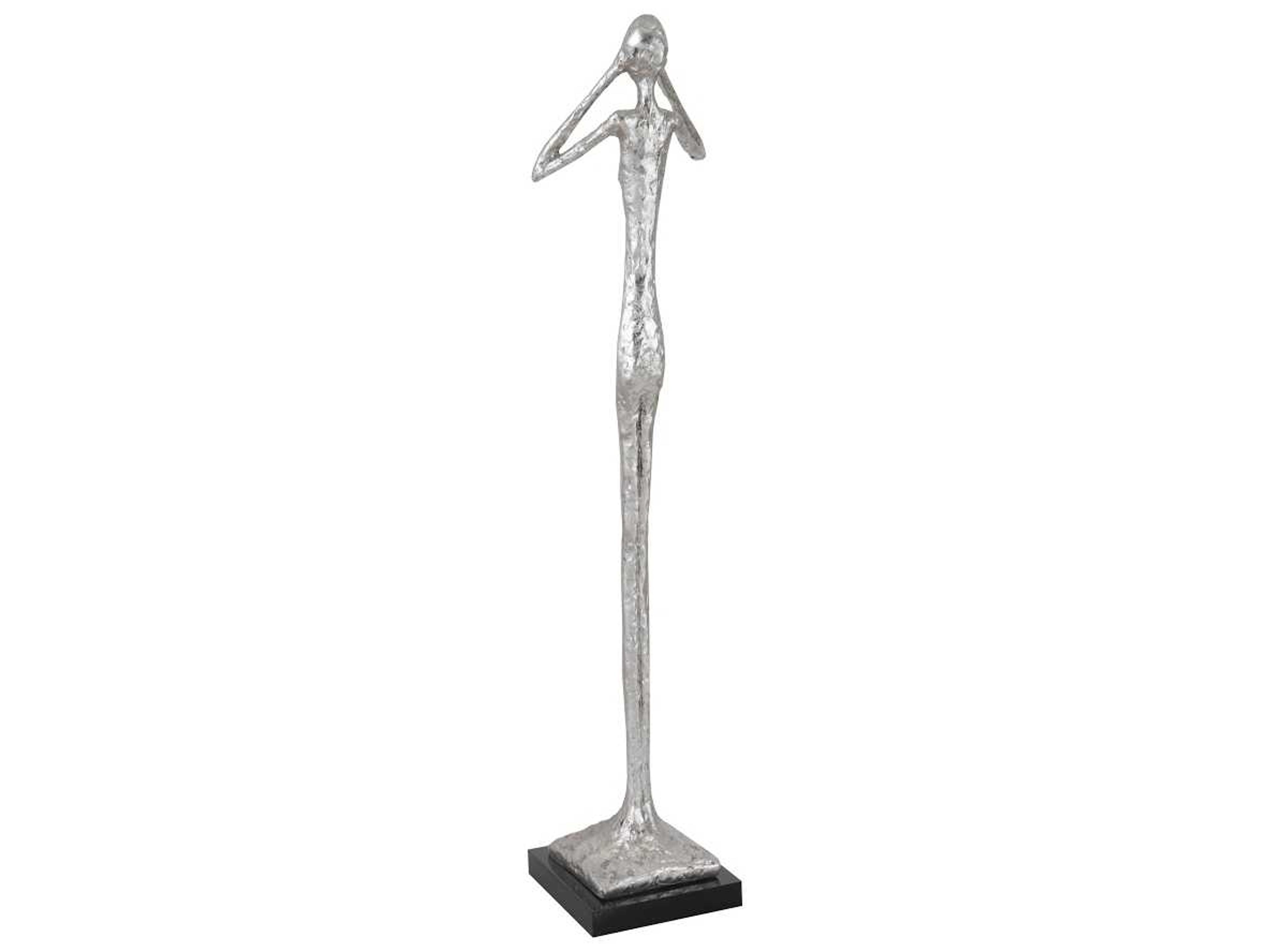 Phillips Collection Silver Leaf Hear No Evil Slender Sculpture