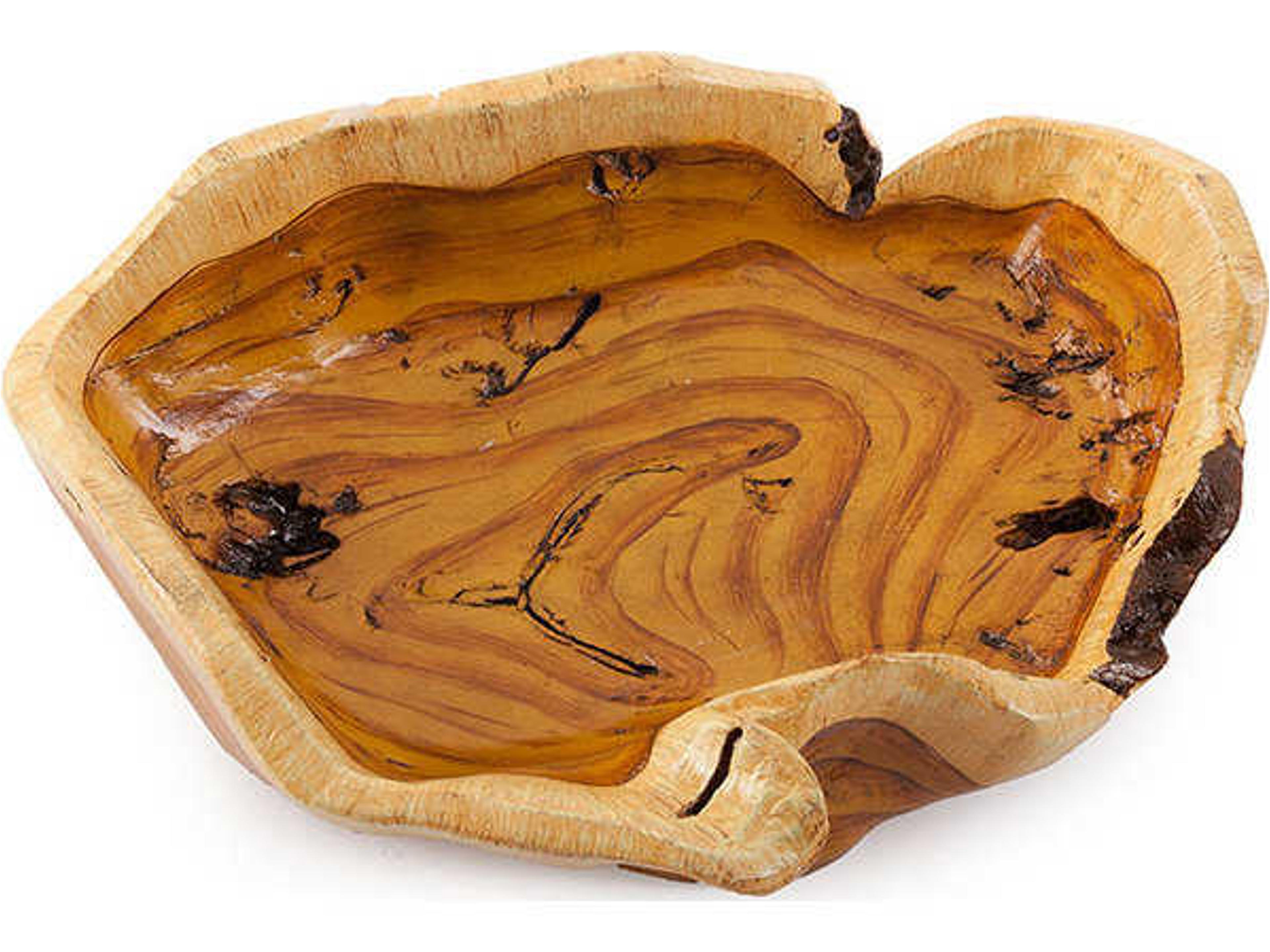 Phillips Collection Cast Naturals Faux Bois Decorative Burled Bowl
