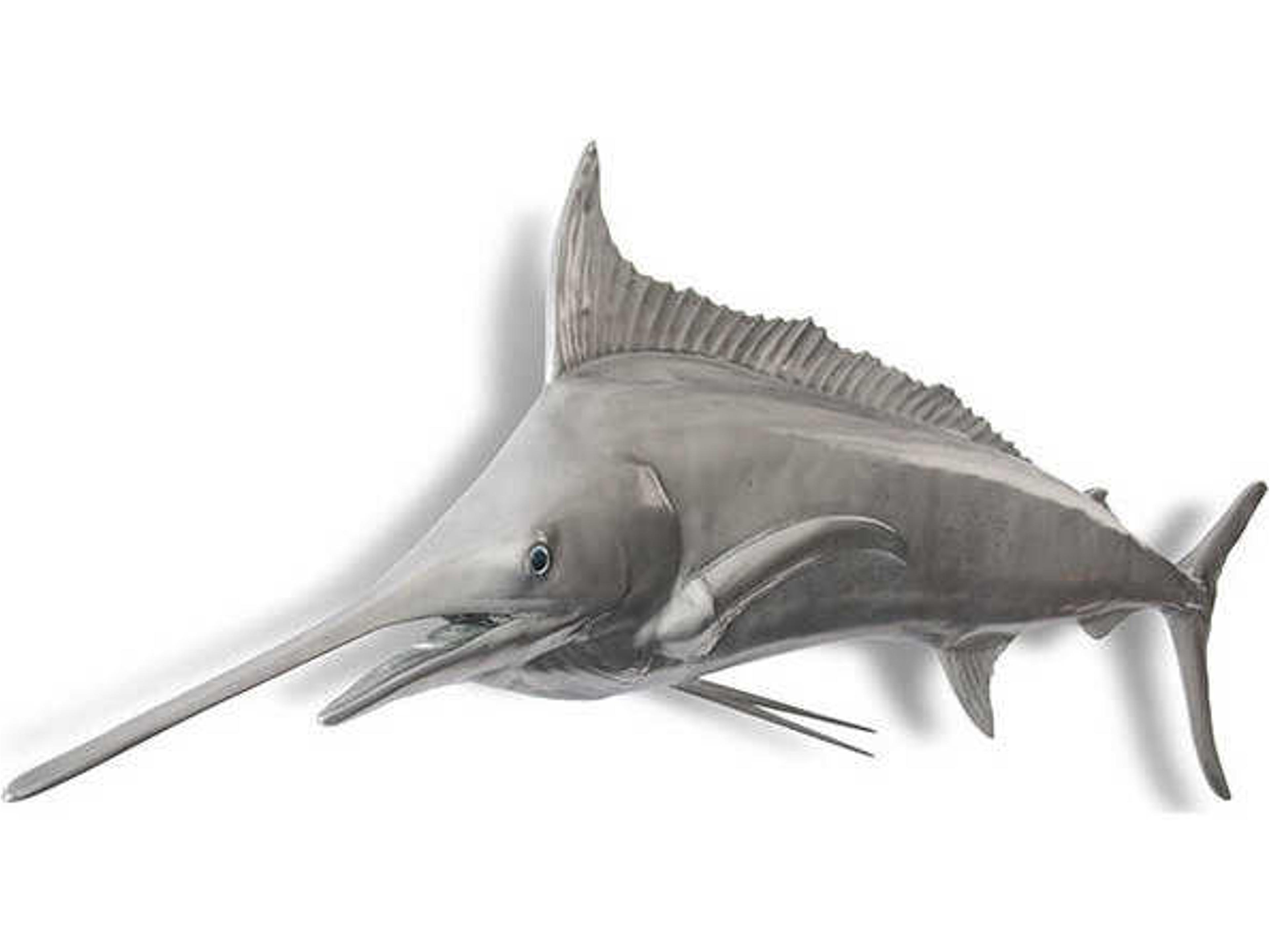 Phillips Collection Aluminum Blue Marlin Fish 3D Wall Art