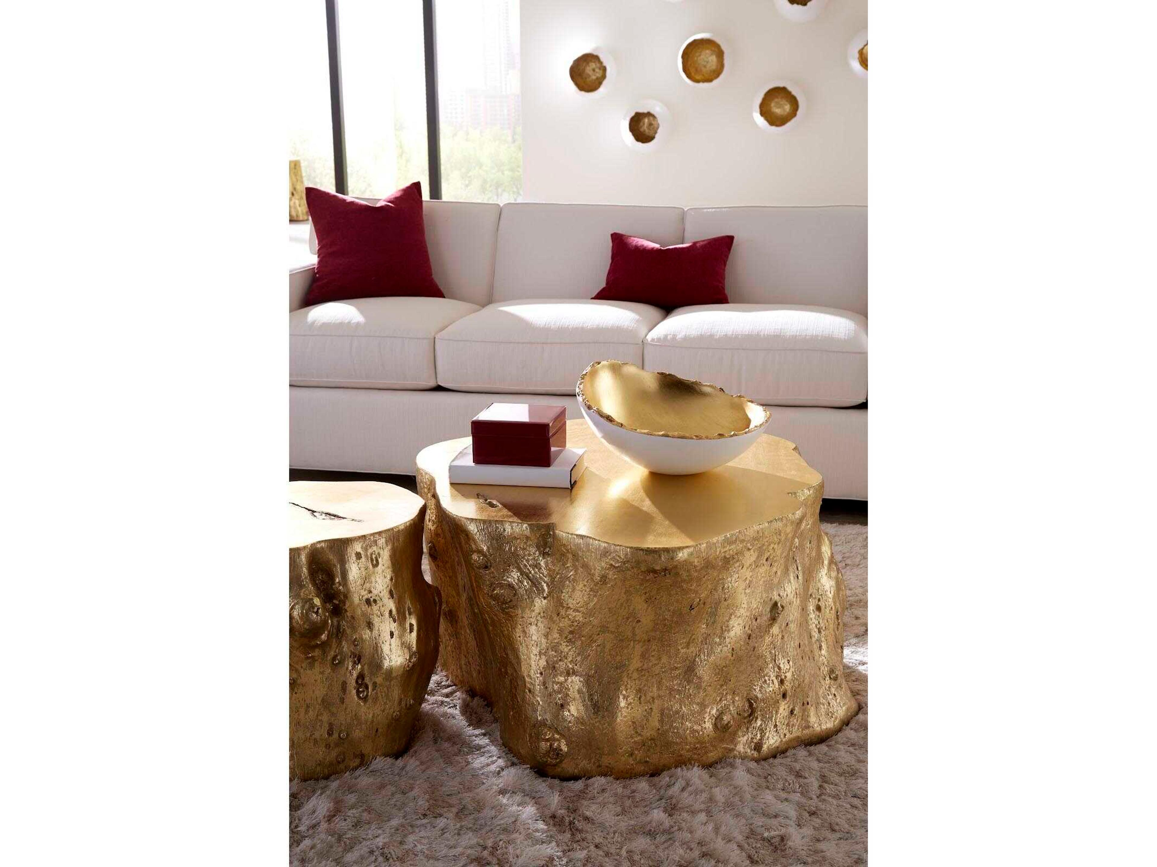 Luxecor Flow Pearl White / Gold Leaf Decorative Broken Egg Bowl