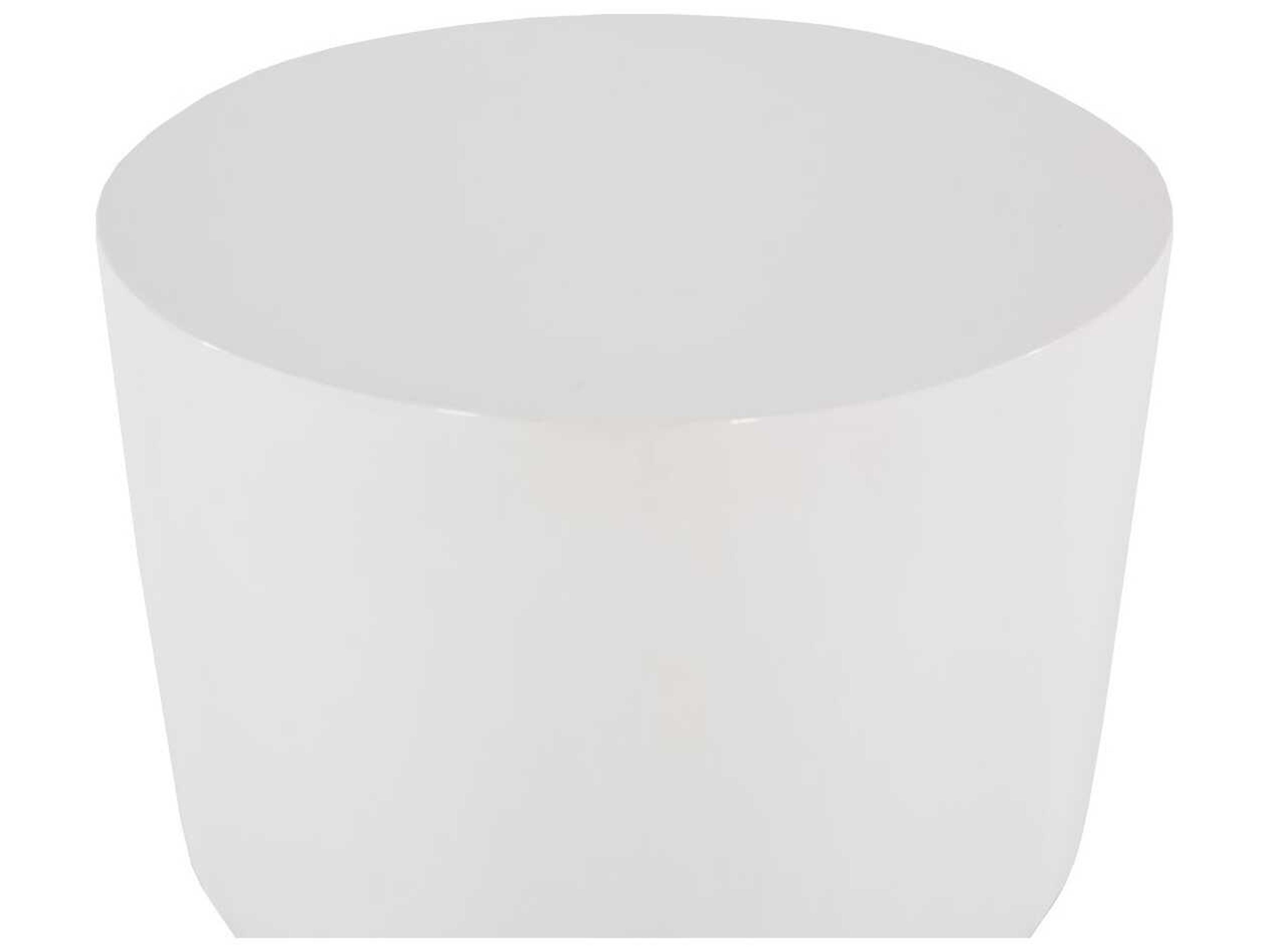 Phillips Collection Outdoor Gel Coat White Accent Stool