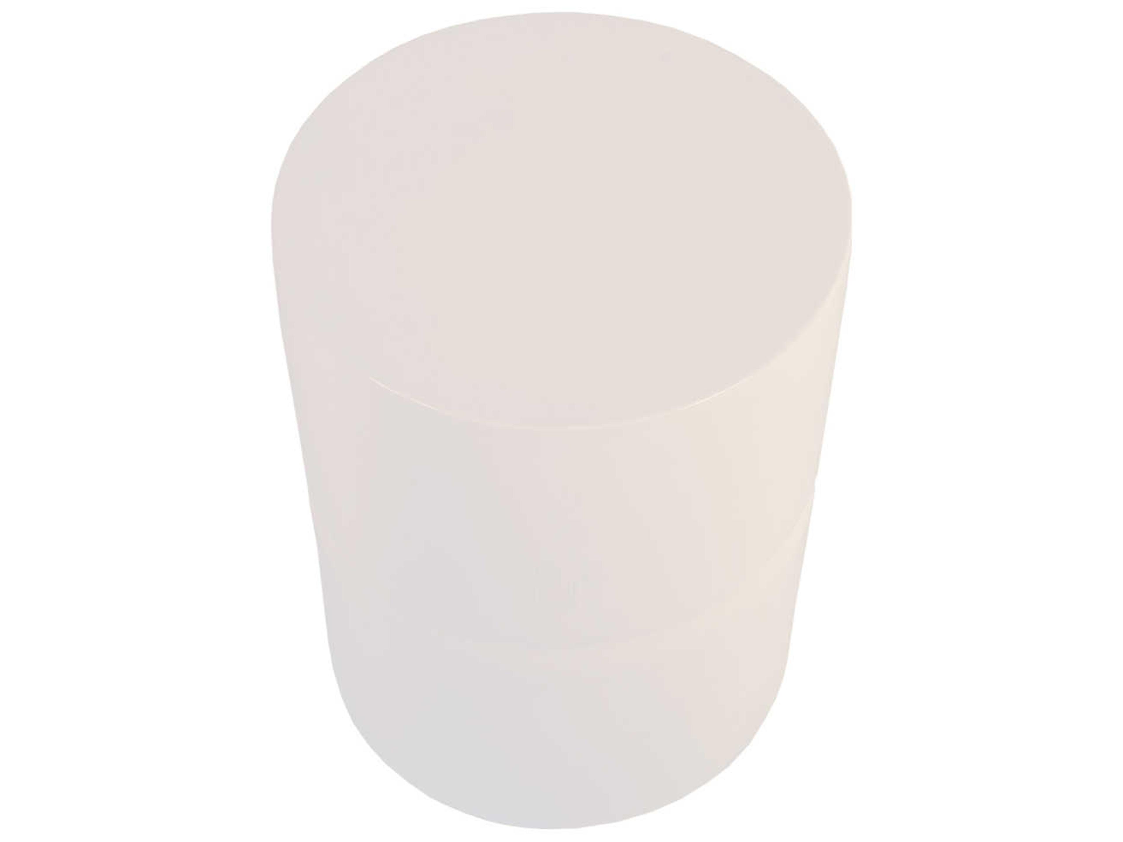 Phillips Collection Outdoor Gel Coat White Accent Stool