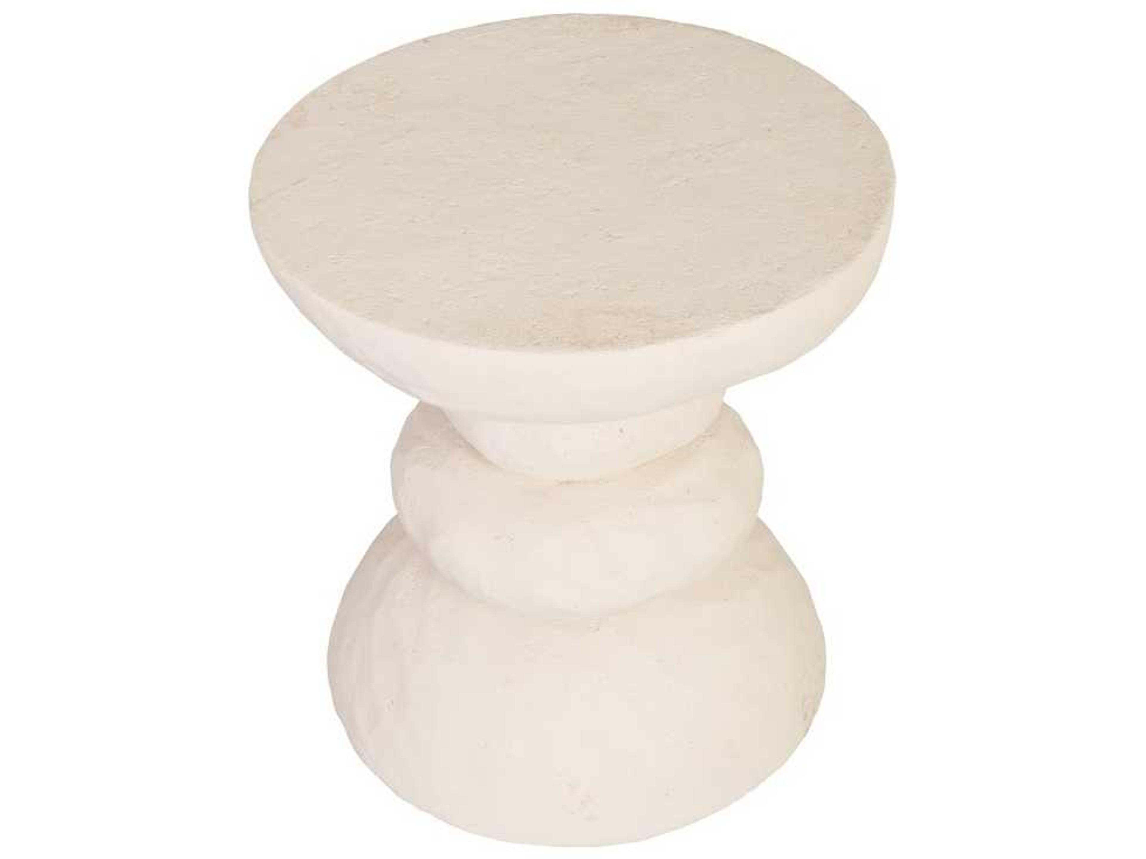 Phillips Collection Round Stone Cast End Table