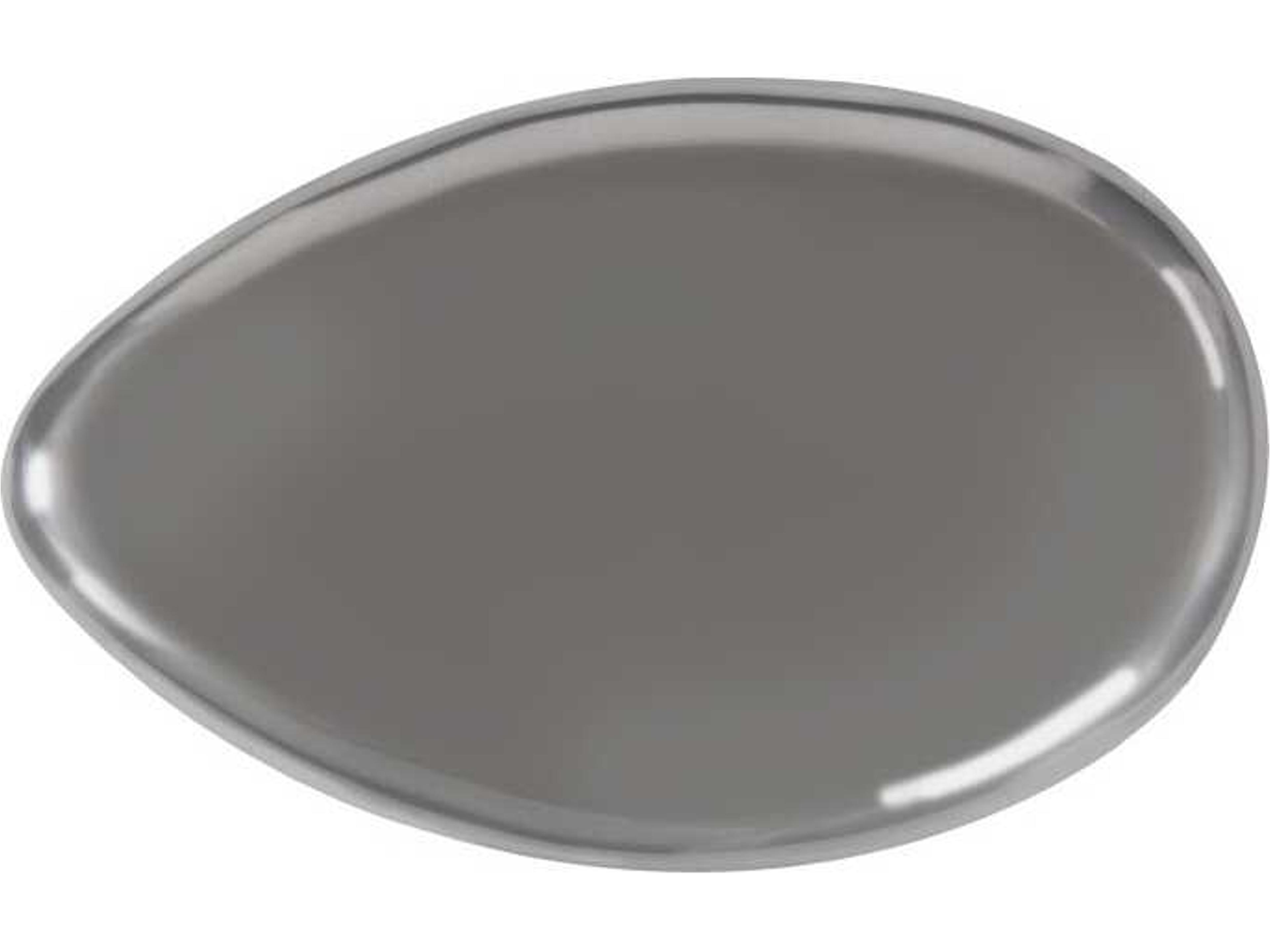 Phillips Collection River Stone Oval Metal Polished Aluminum Coffee Table