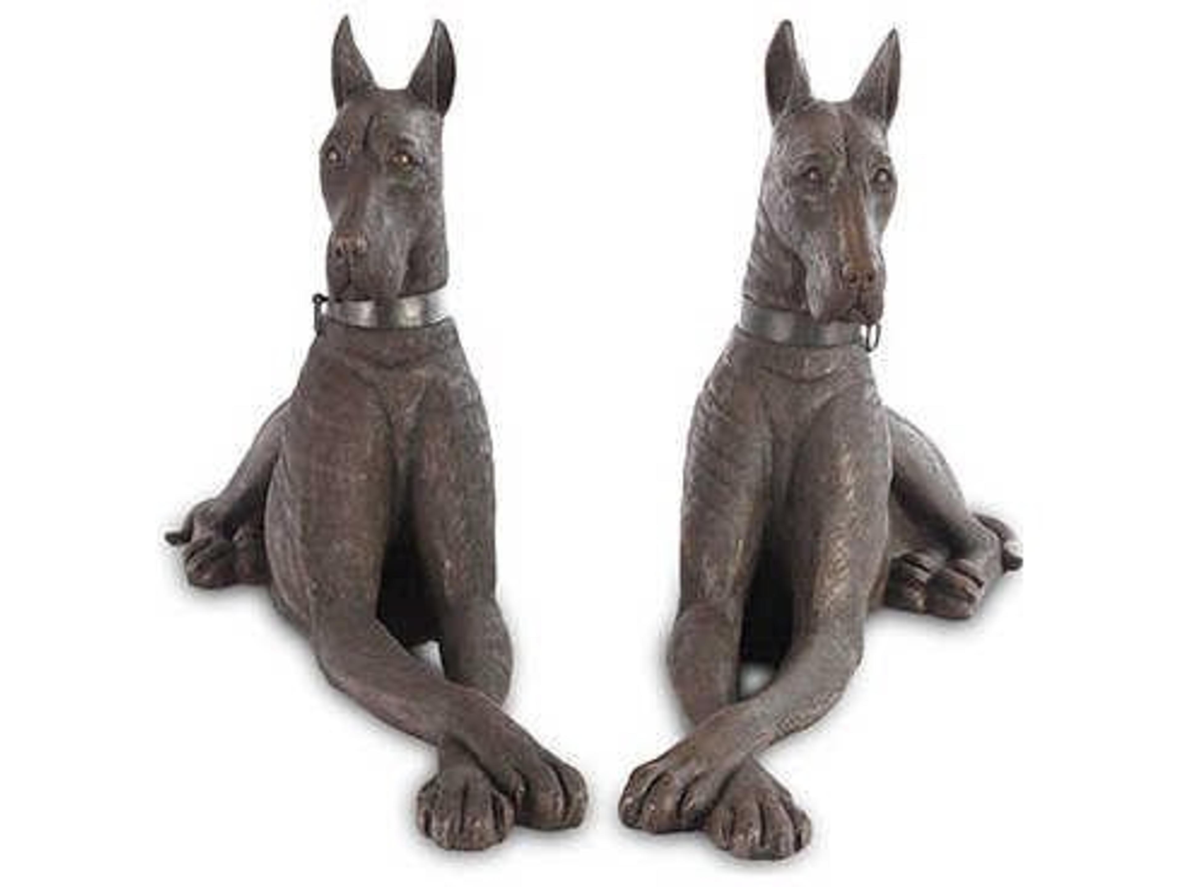 Phillips Collection Bronze Left Facing Great Dane Sculpture