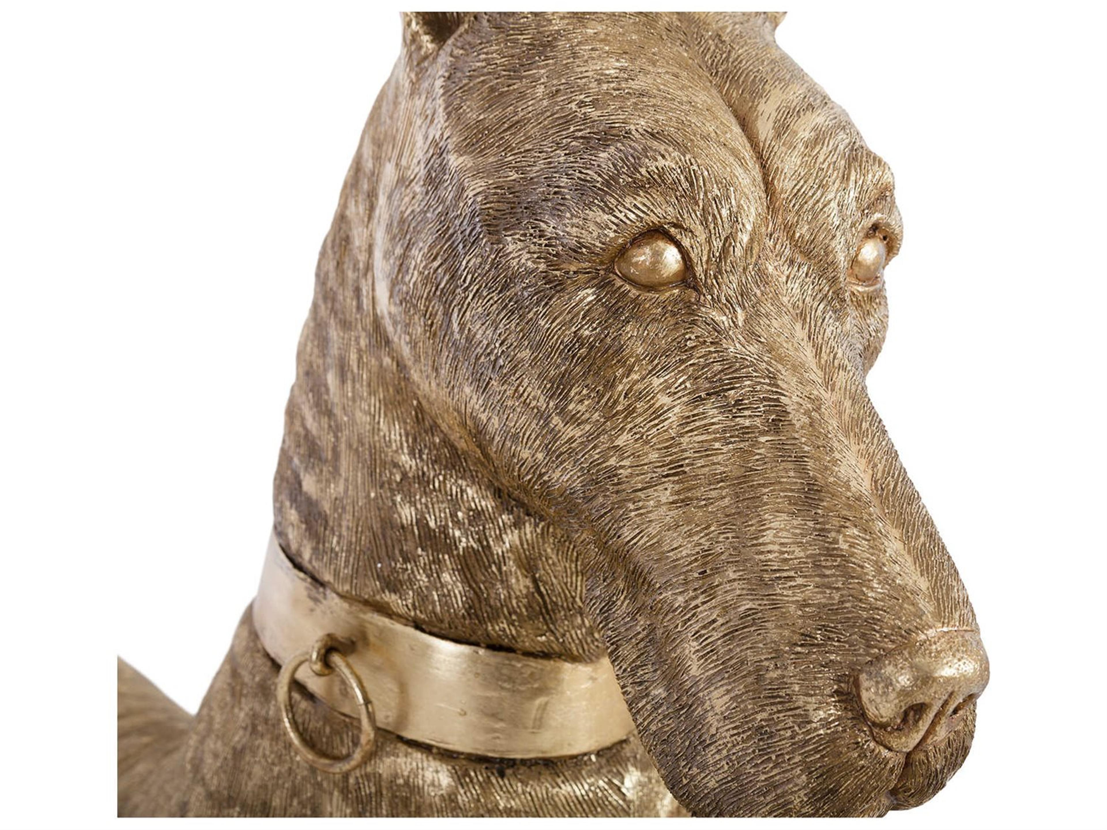 Phillips Collection Gold Leaf Left Facing Great Dane Sculpture