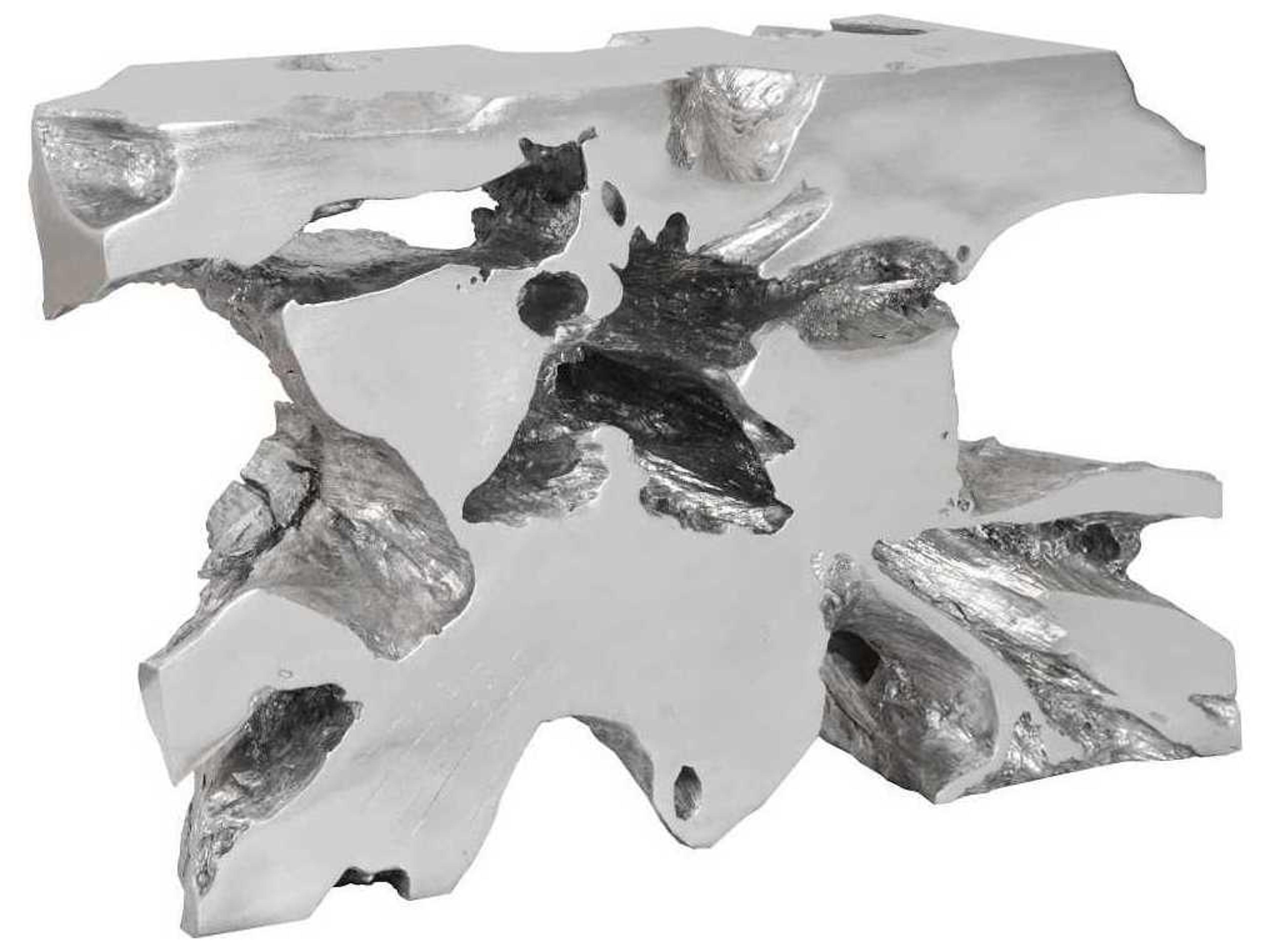 Resin Silver Leaf Console Table