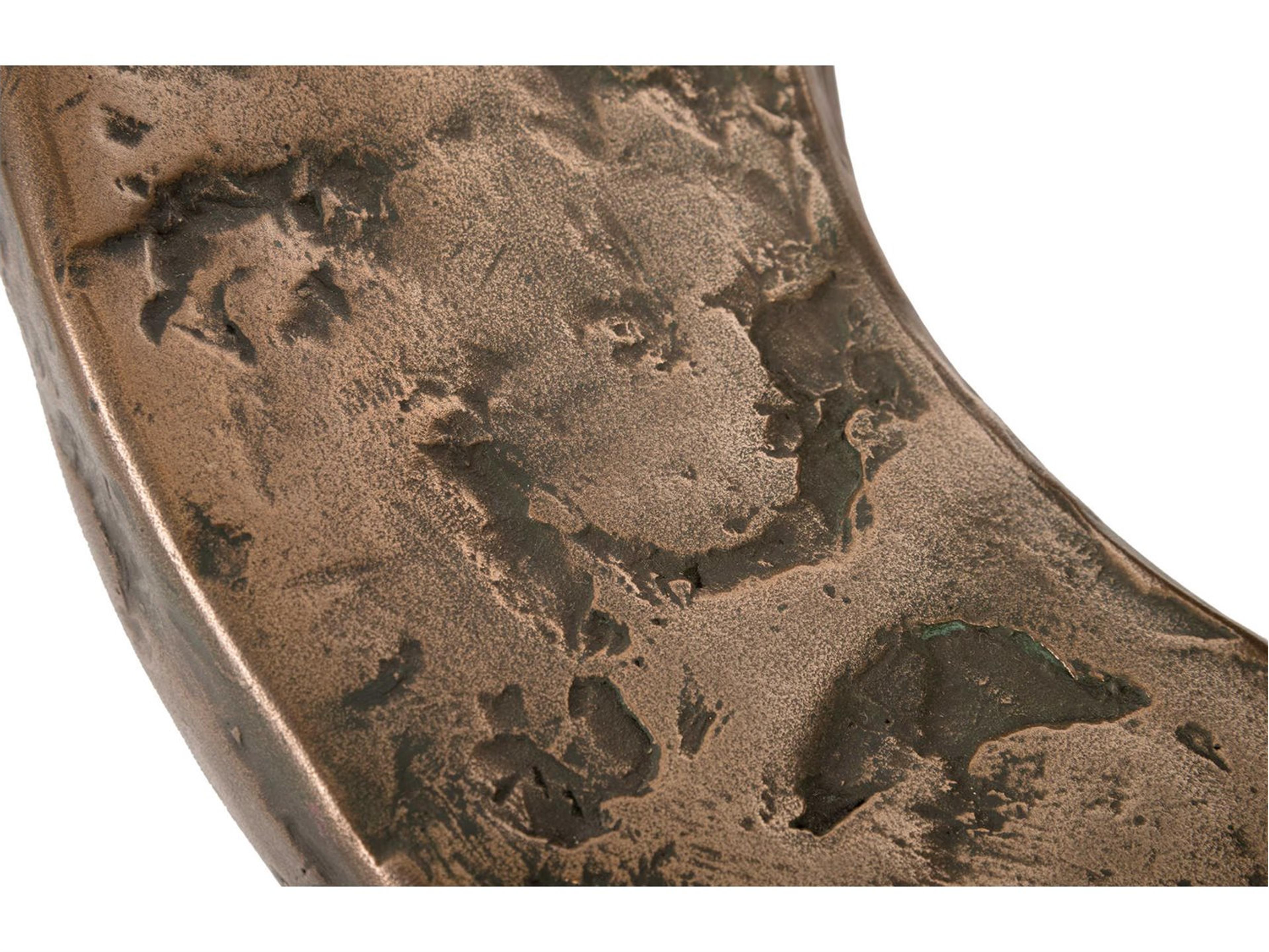 Phillips Collection Round Glass Bronze Coffee Table