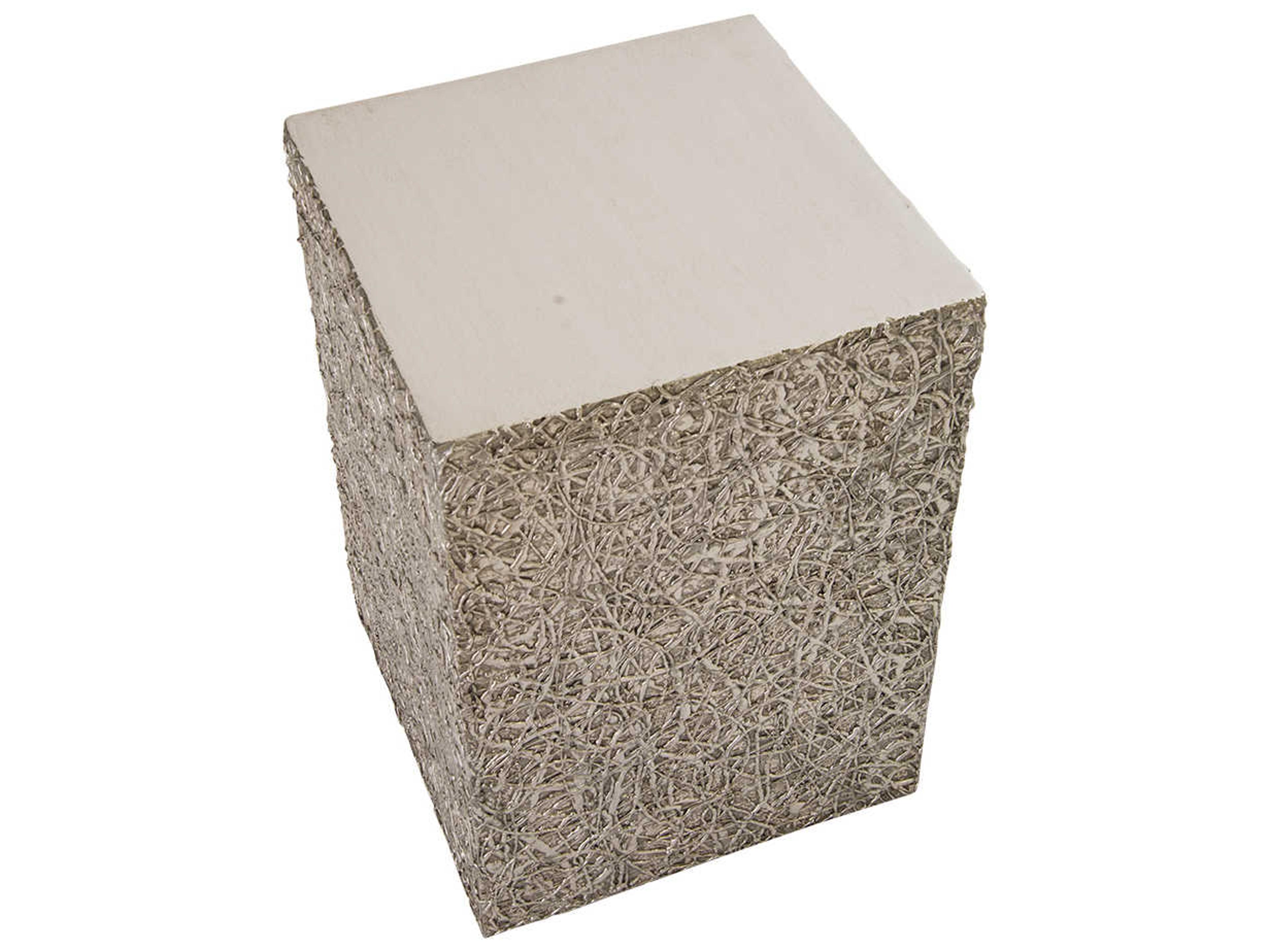 Phillips Collection String Square Silver Leaf End Table