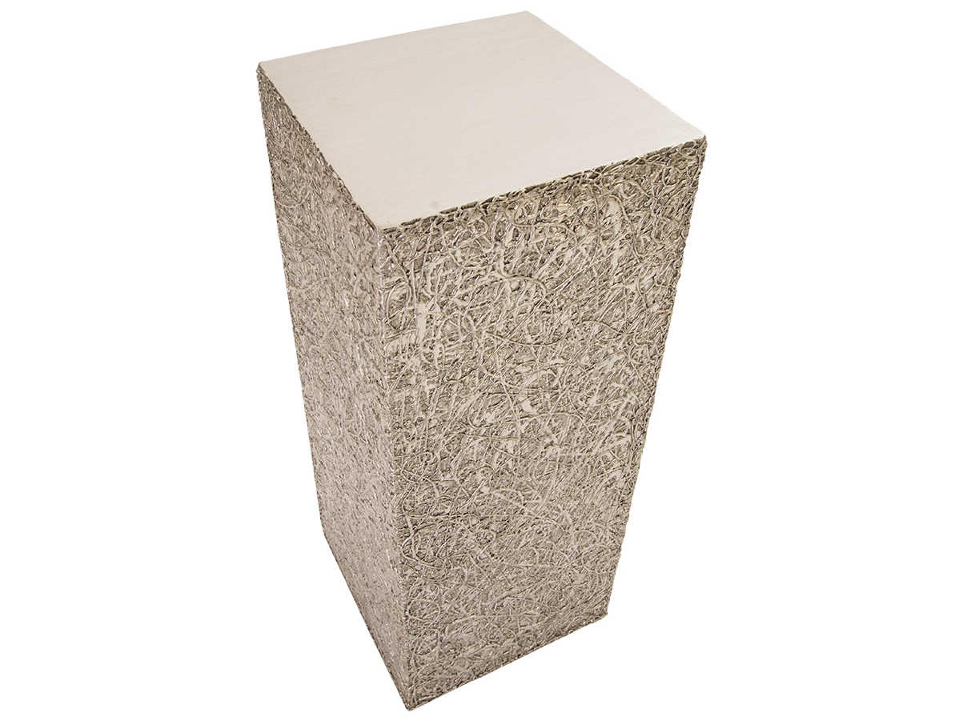 Phillips Collection String Square Silver Leaf End Table