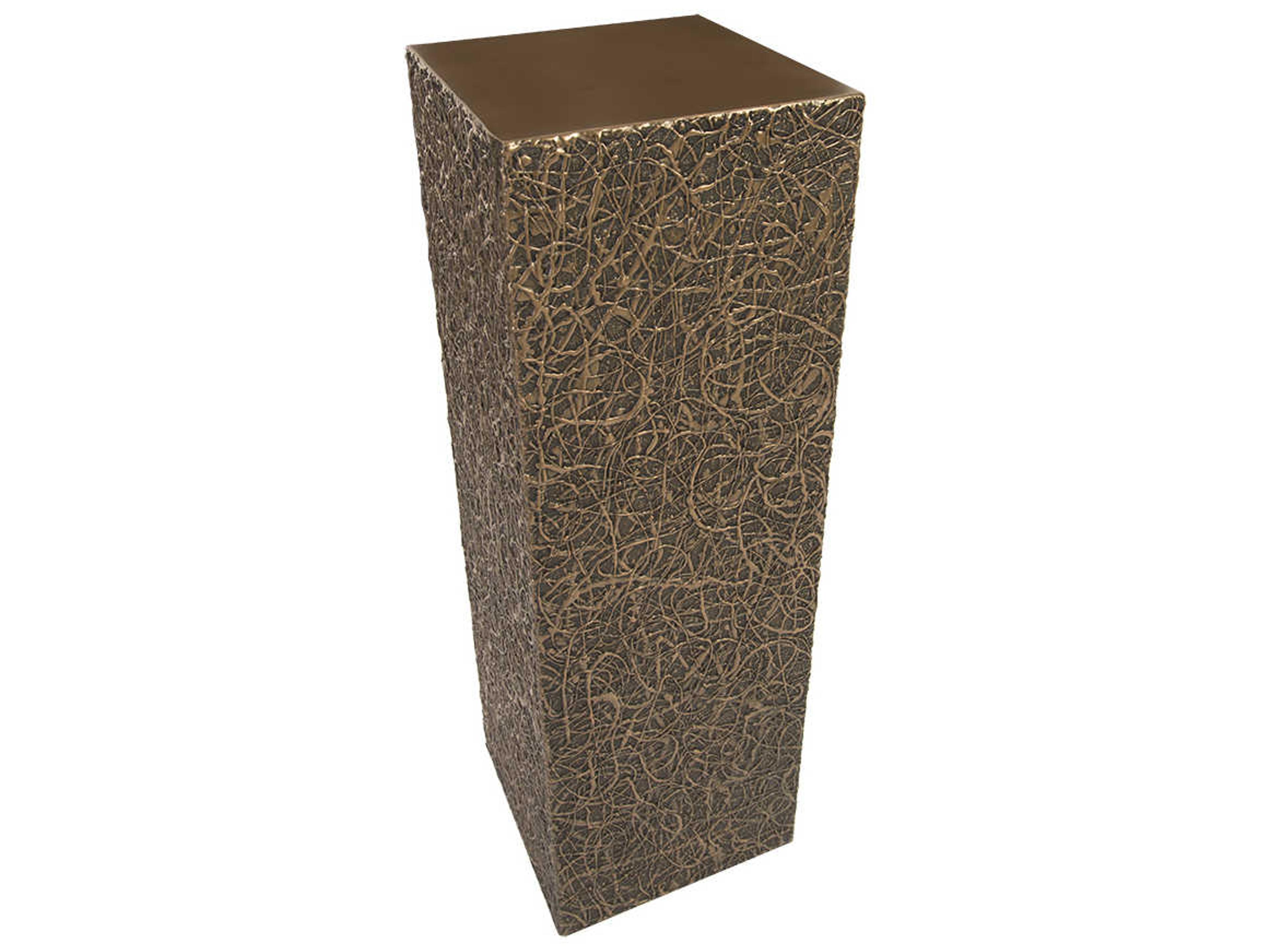 Phillips Collection String Square Polished Bronze End Table