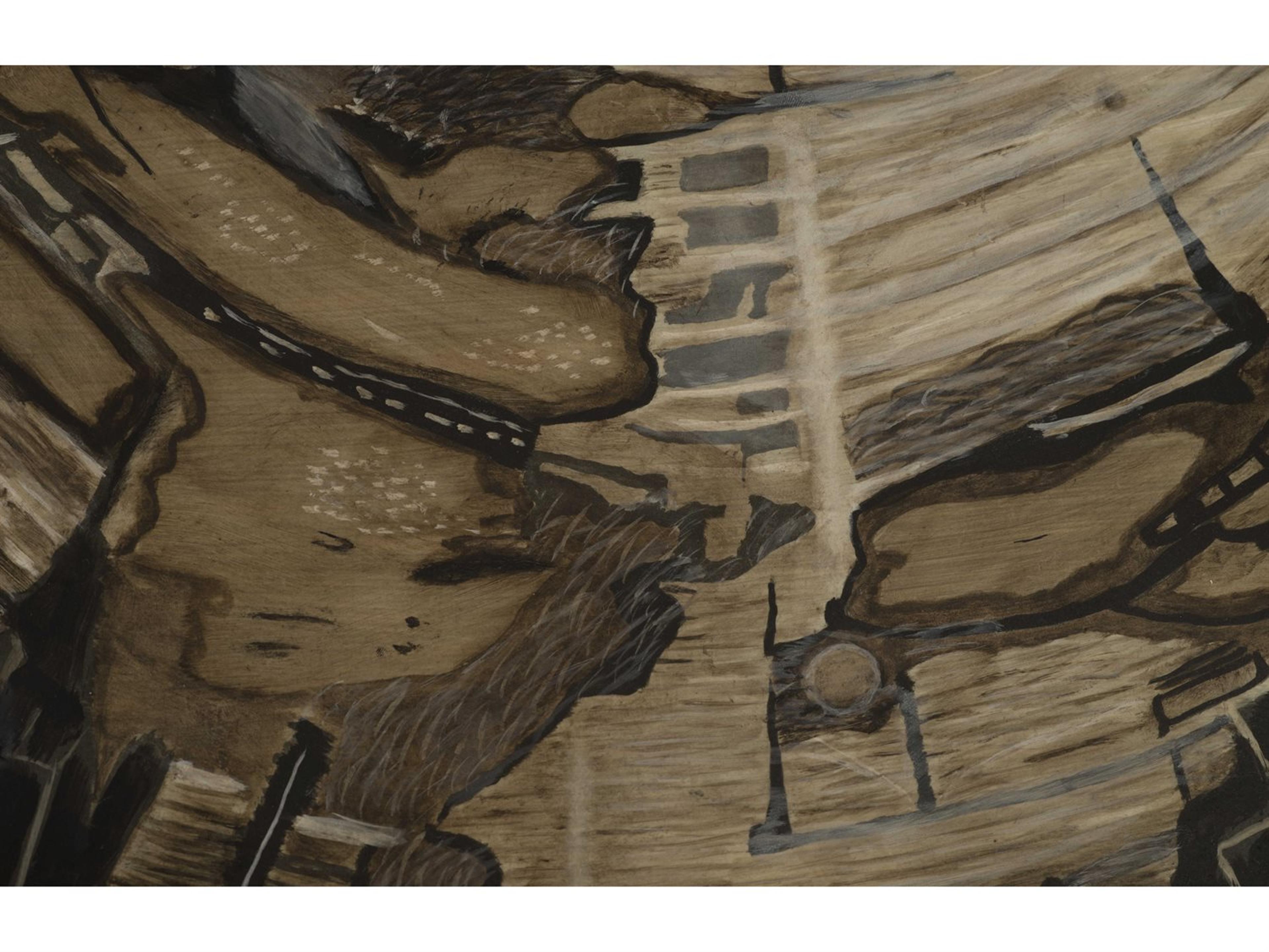 Phillips Collection Brown Grey Gray Accent Stool