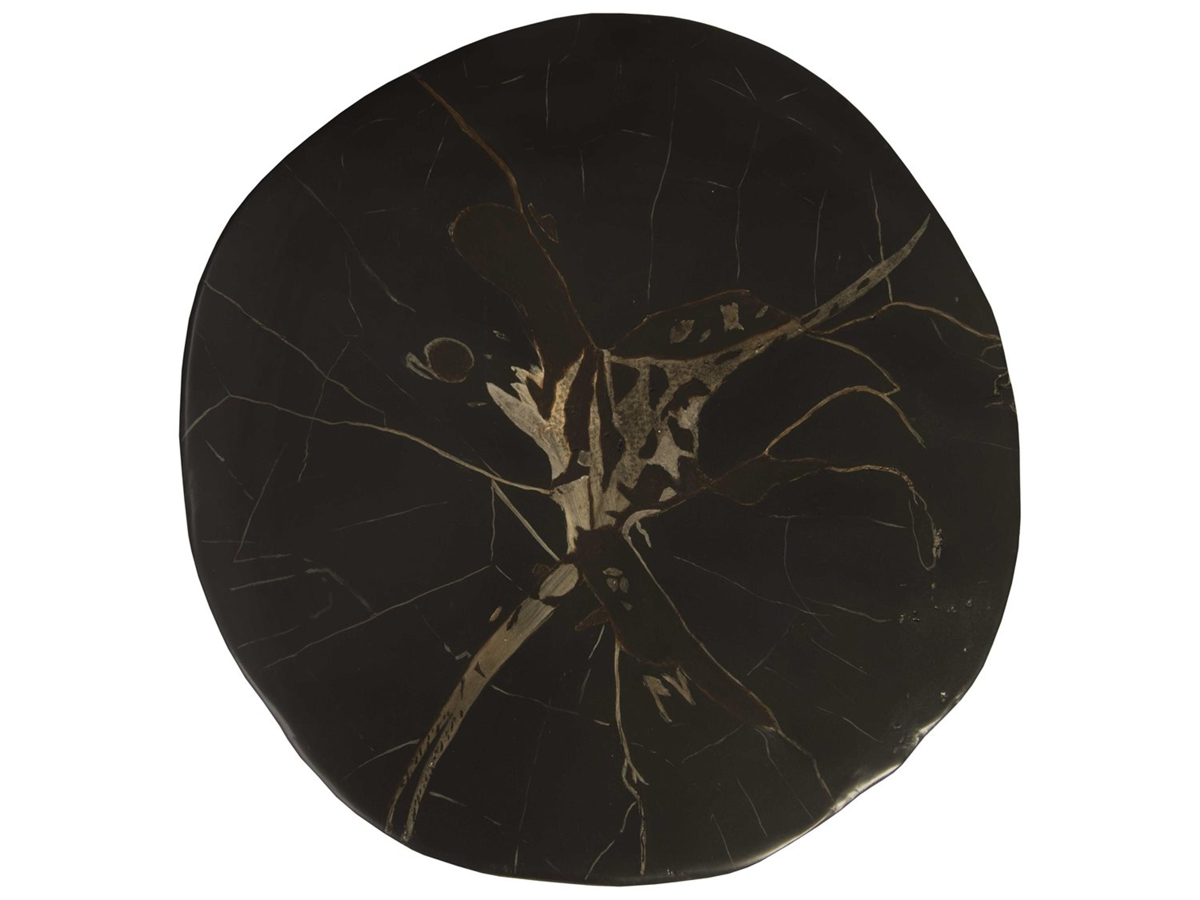 Phillips Collection Black Gold Accent Stool