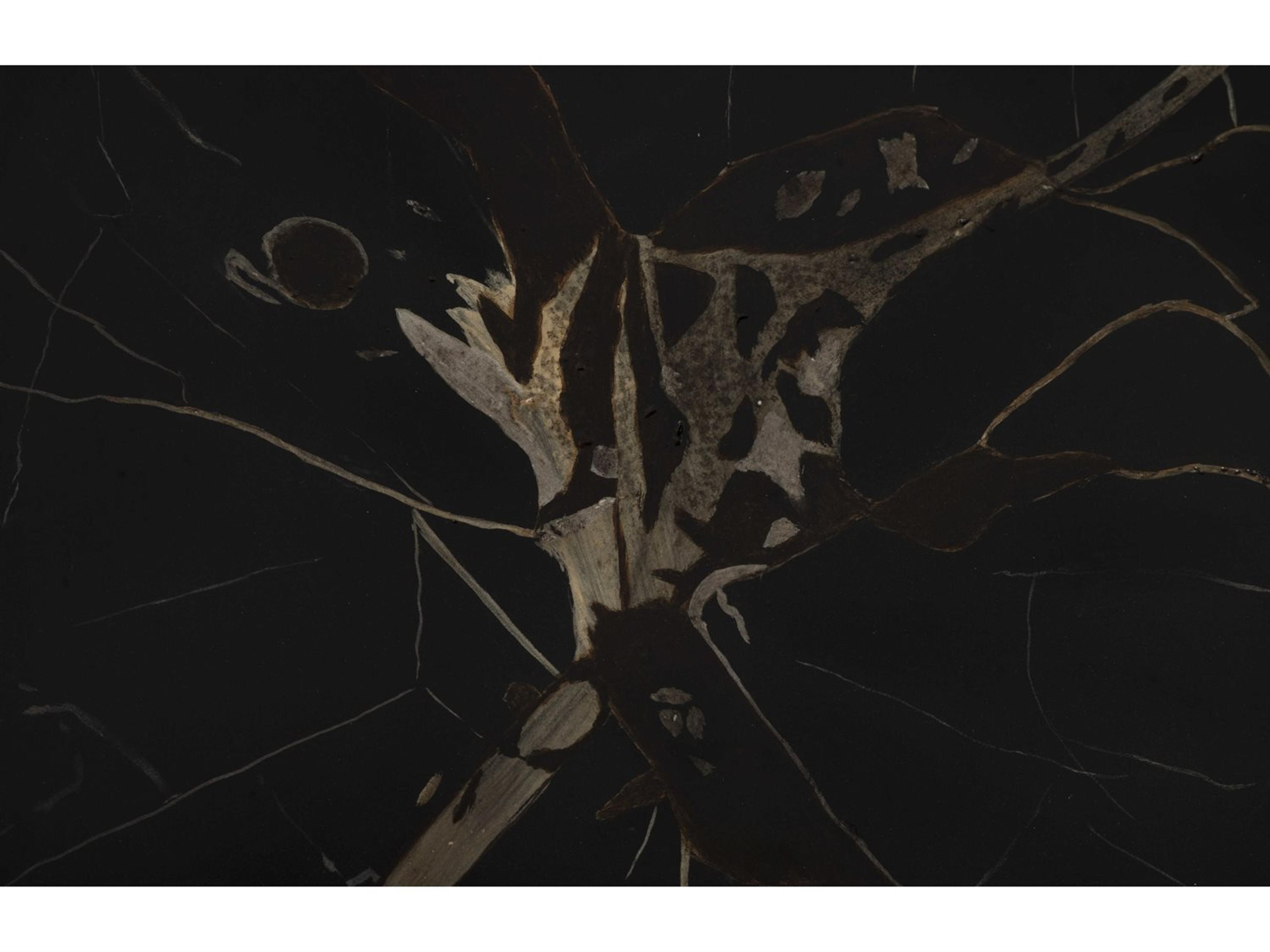 Phillips Collection Black Gold Accent Stool