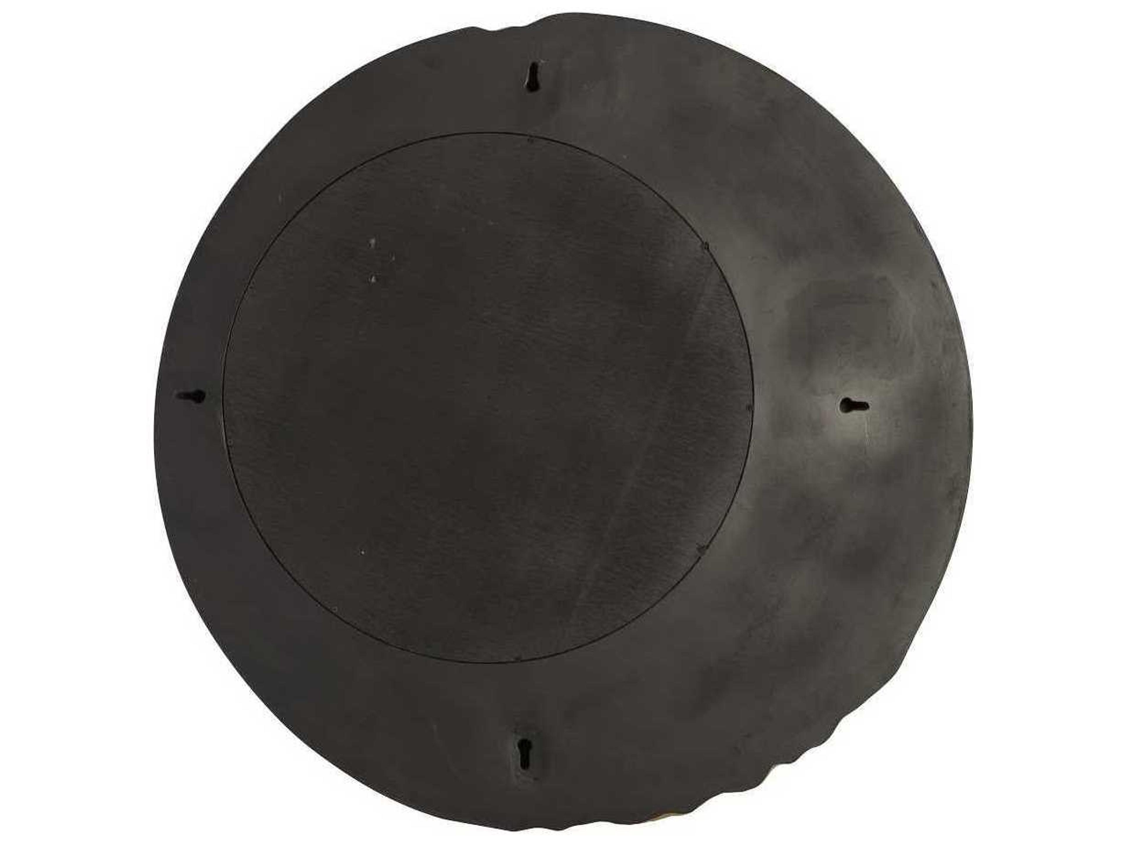 Phillips Collection Black / Gold Round Wall Mirror