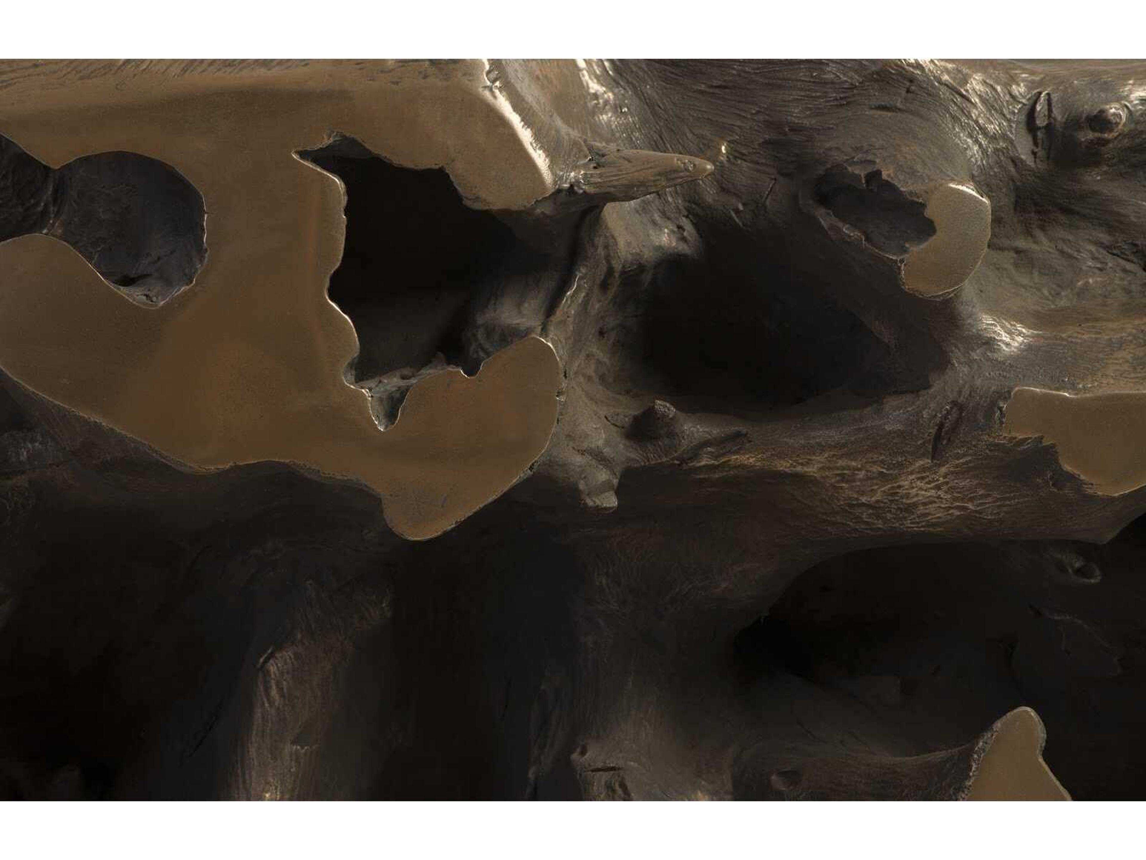 Phillips Collection Rectangular Resin Bronze Console Table