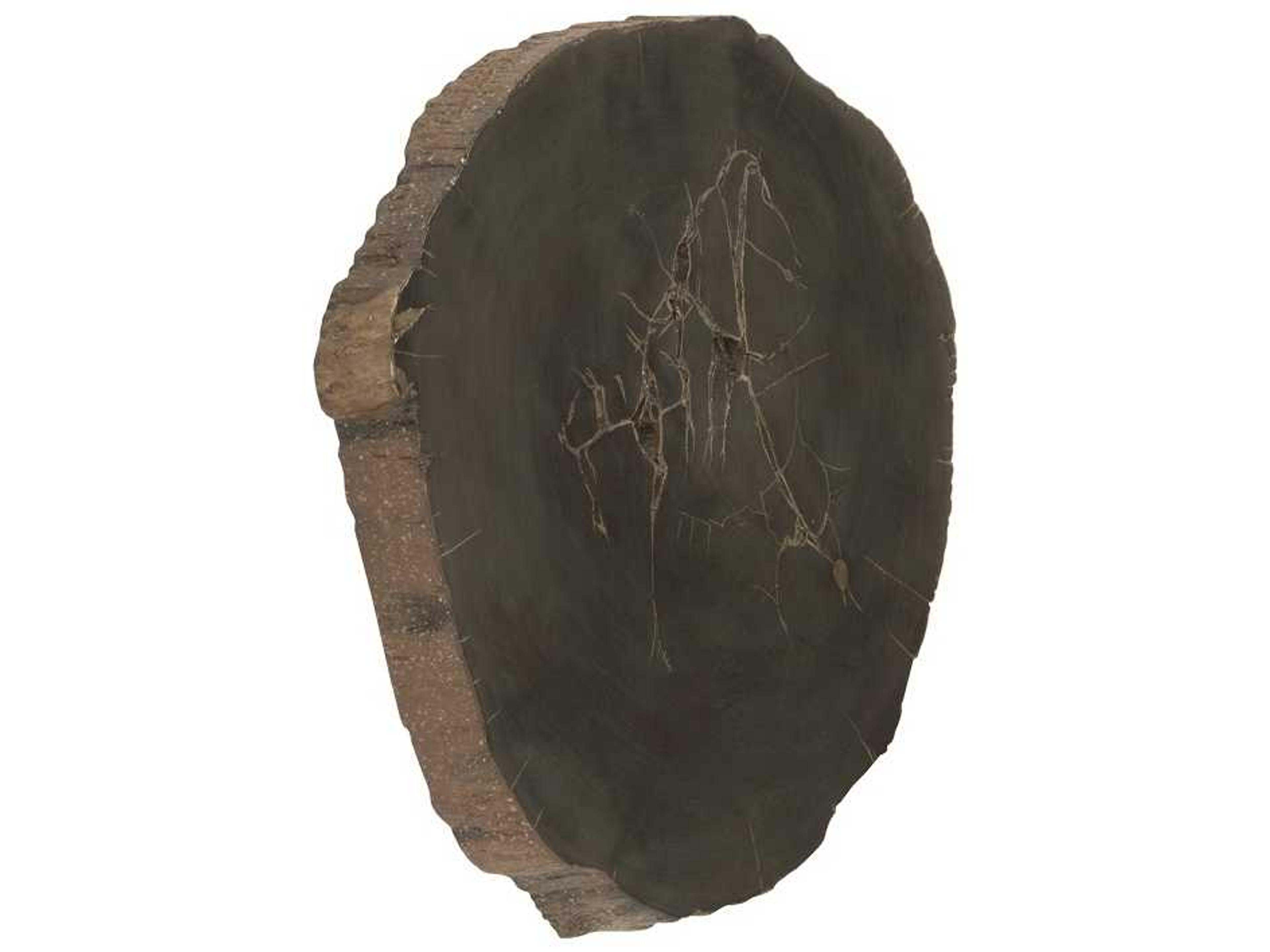 Phillips Collection Black / Brown Cast Petrified Wood Wall Tile