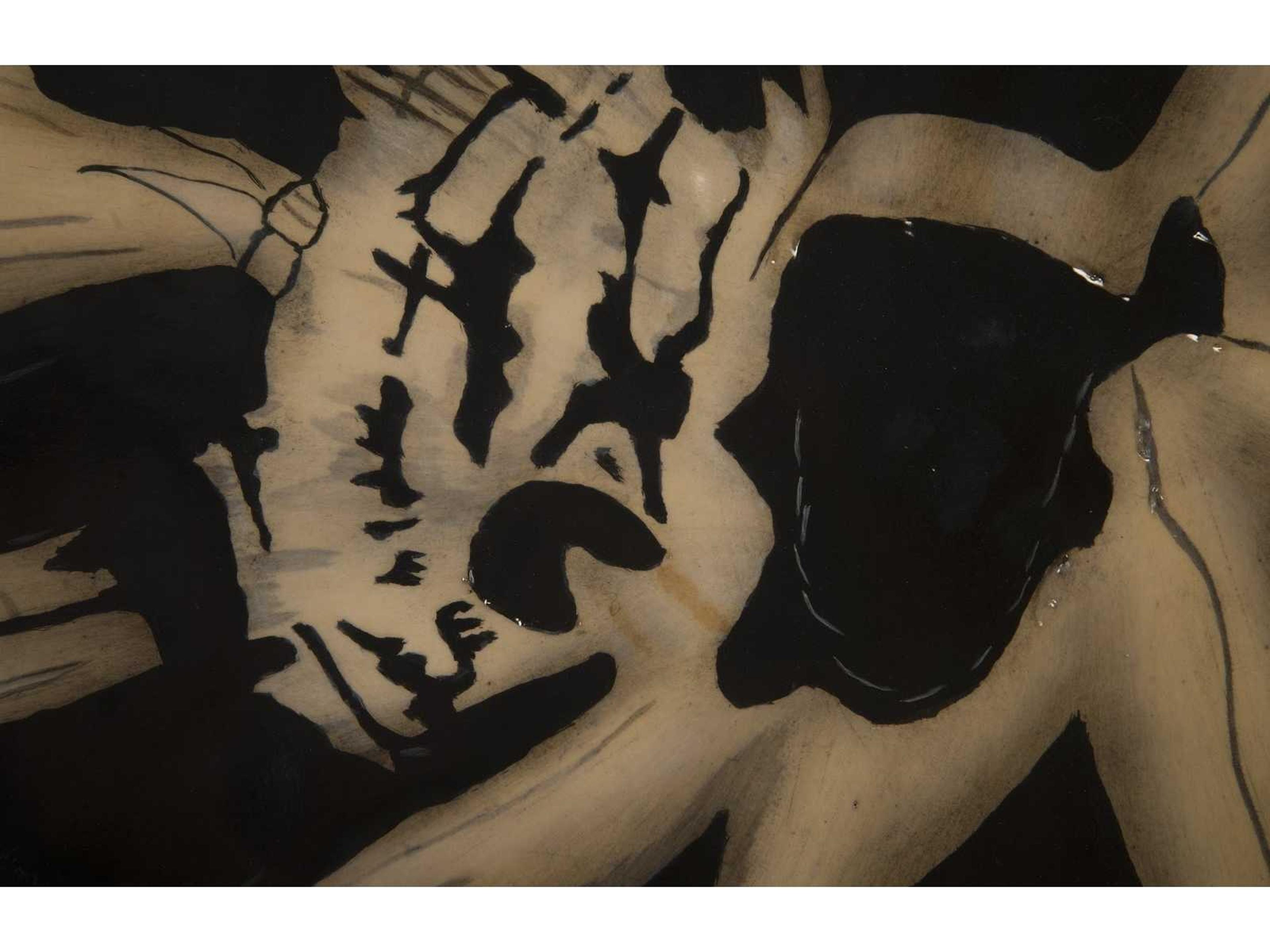 Phillips Collection Brown / Black Cast Petrified Wood Wall Tile