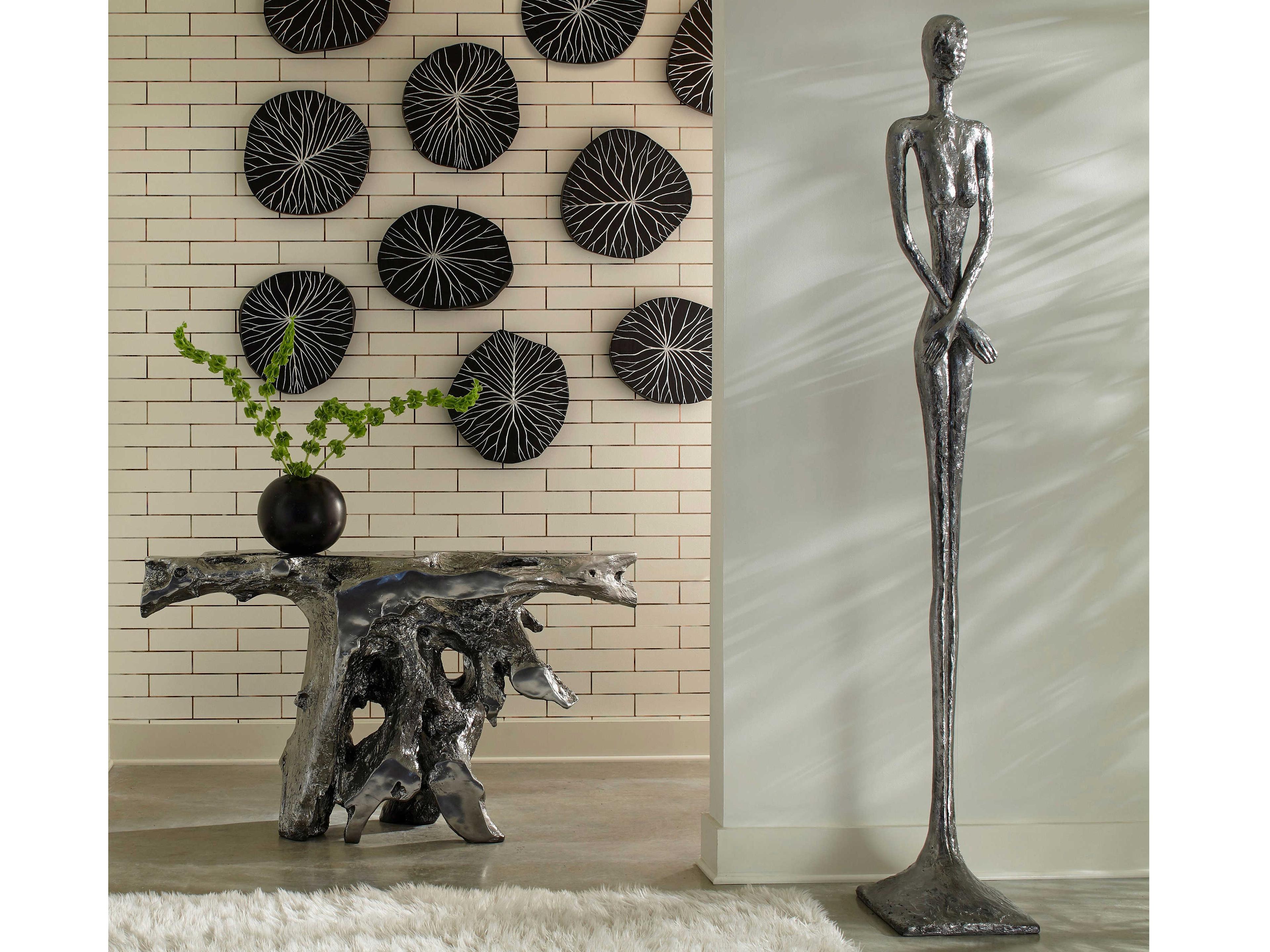 Luxecor Skinny Liquid Silver Sculpture