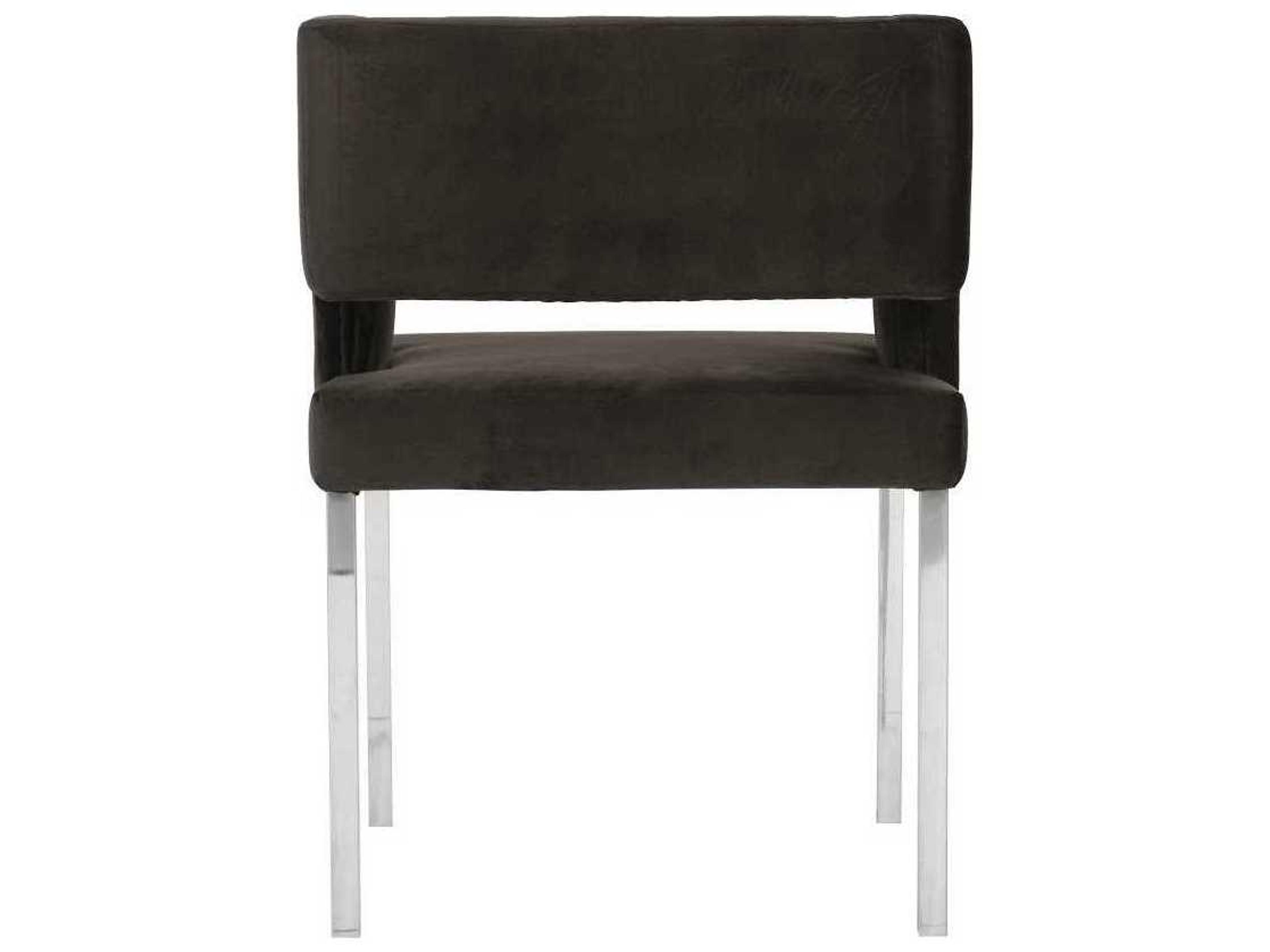 Phillips Collection Black Upholstered Side Dining Chair