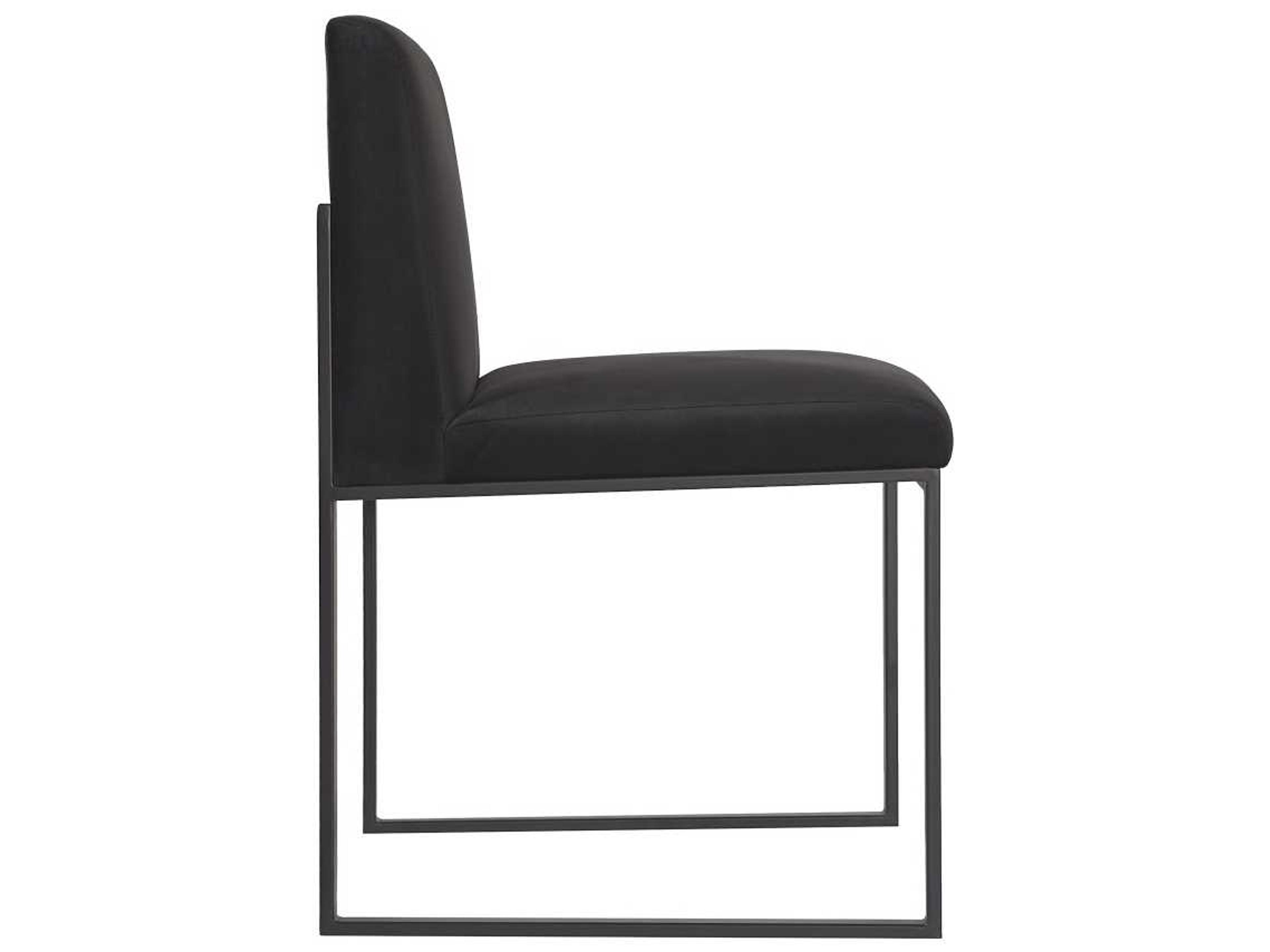 Phillips Collection Black Upholstered Side Dining Chair