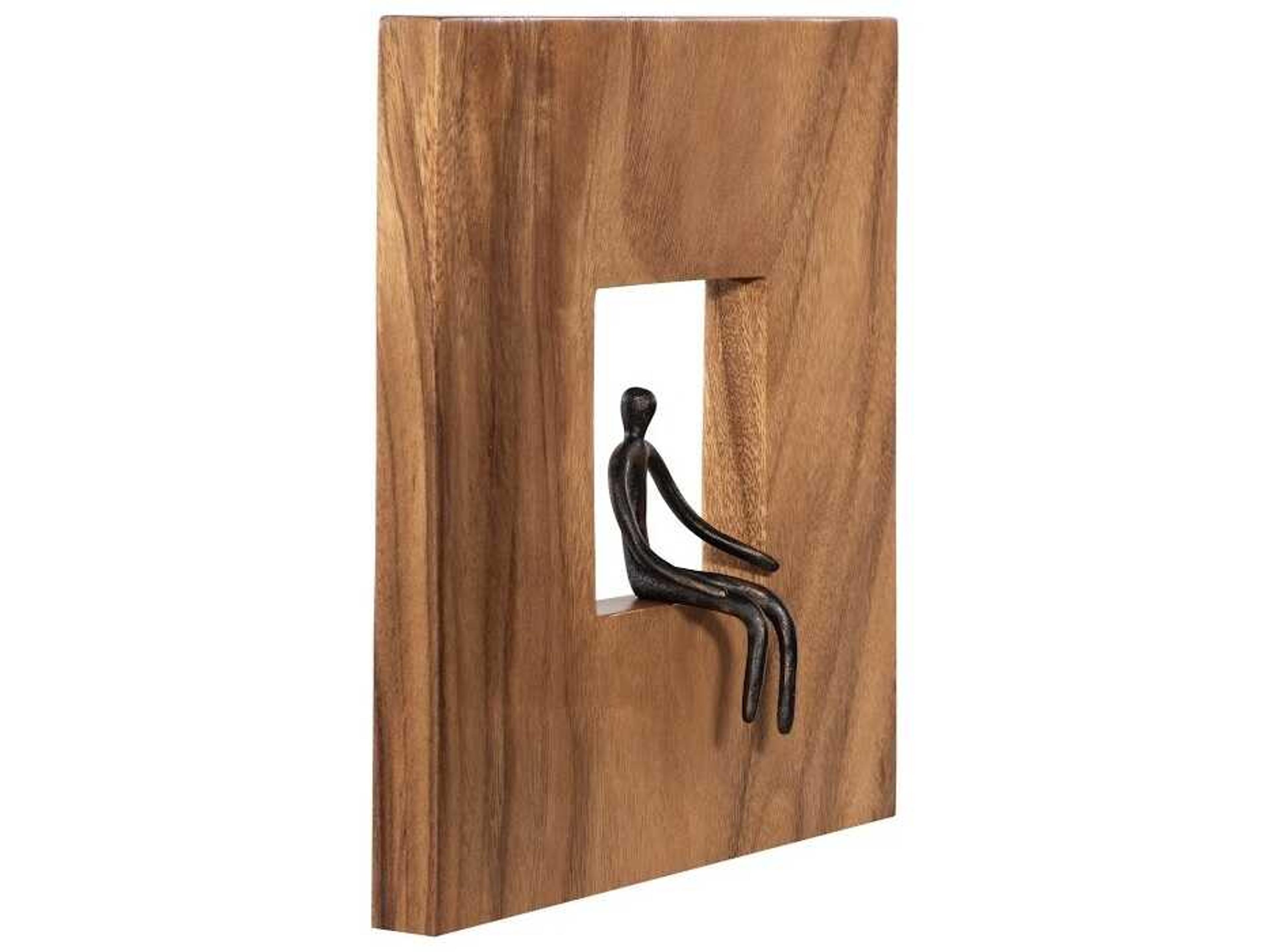 Phillips Collection Atlas Square Metal Wall Art Wood