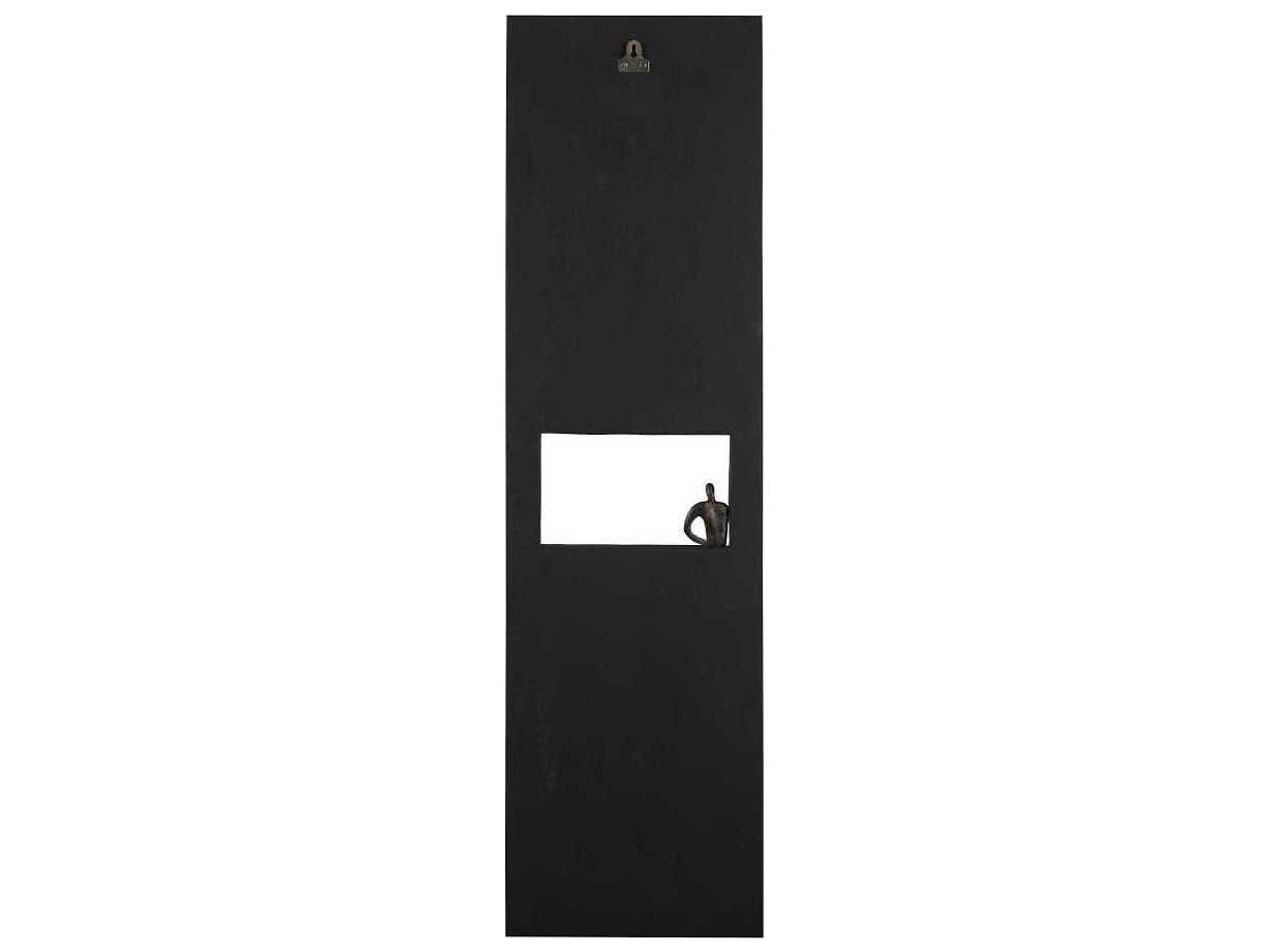 Phillips Collection Atlas Rectangular Black Metal Wall Art Wood