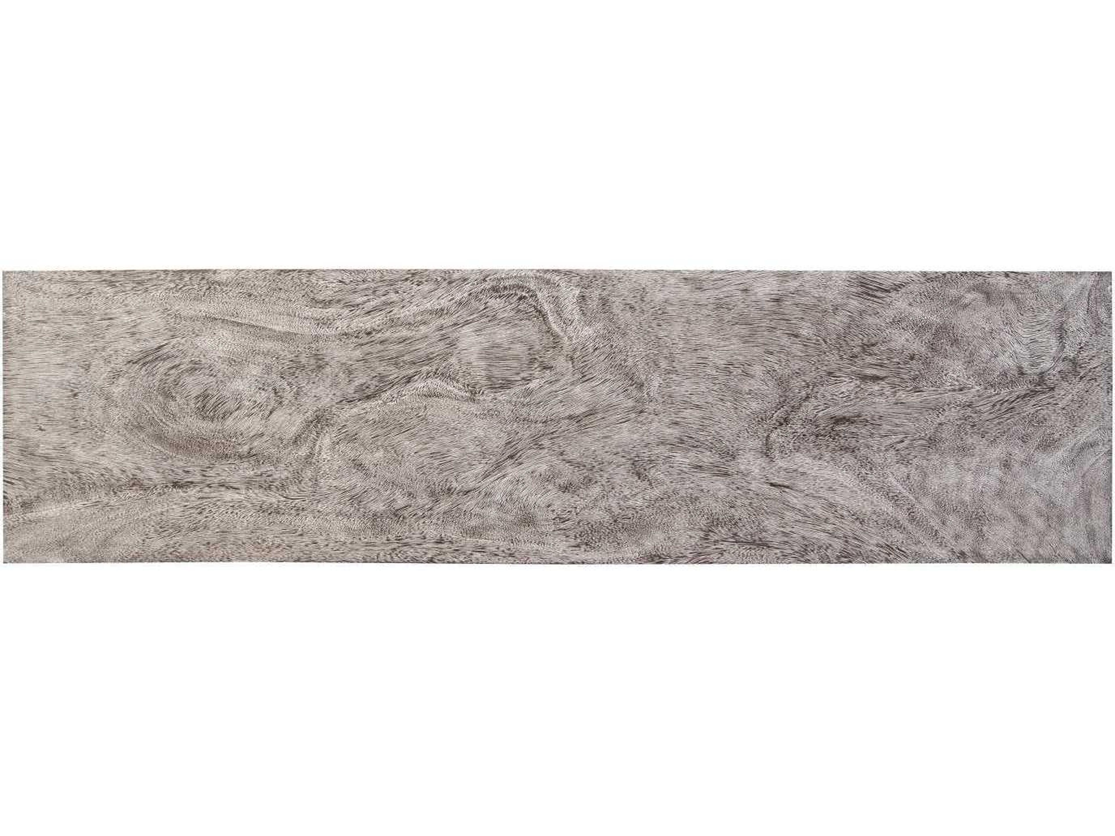 Luxecor Rectangular Wood Gray Stone Black Console Table