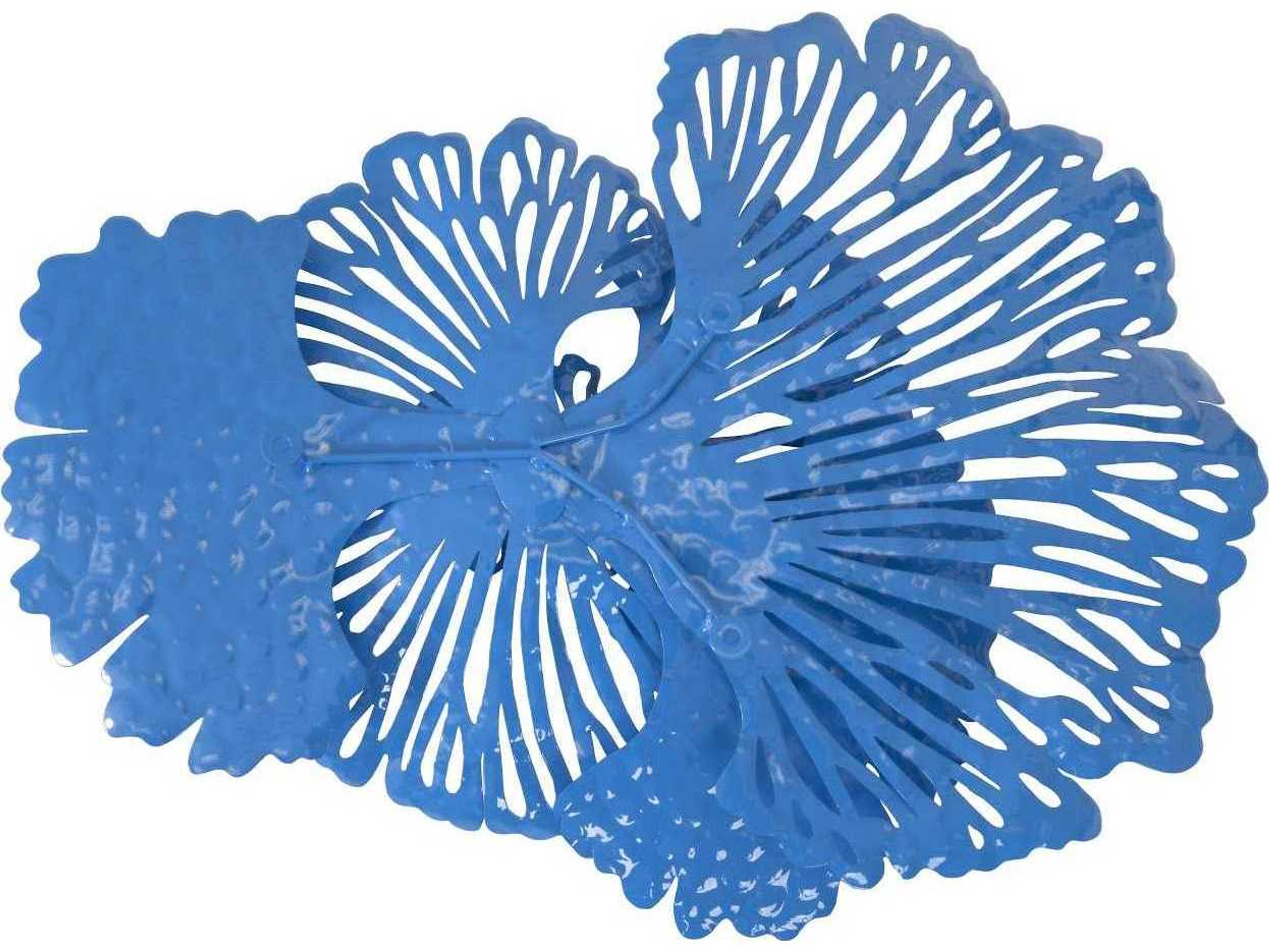 Phillips Collection Flower Blue Metal Wall Art