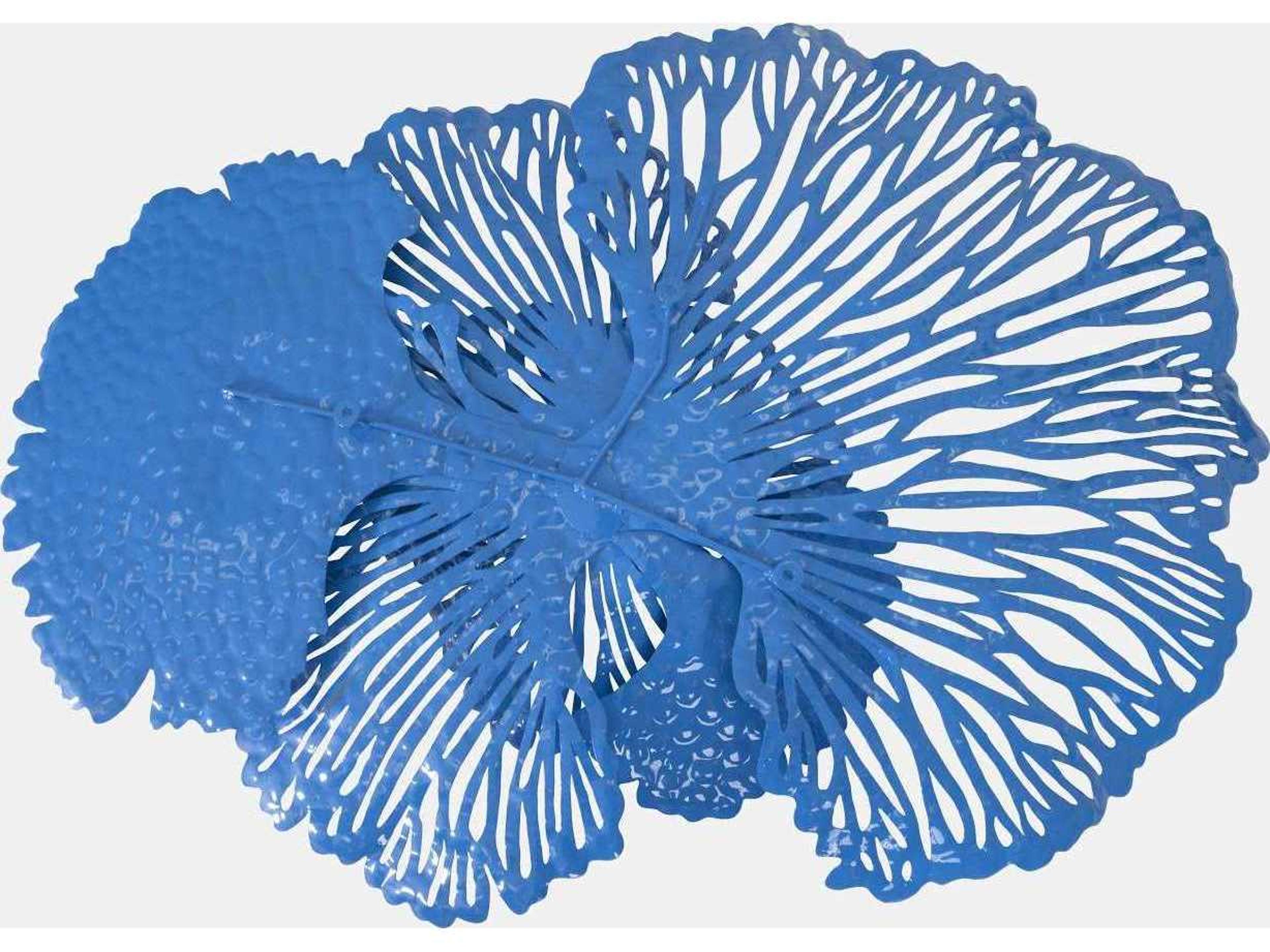 Phillips Collection Flower Blue Metal Wall Art