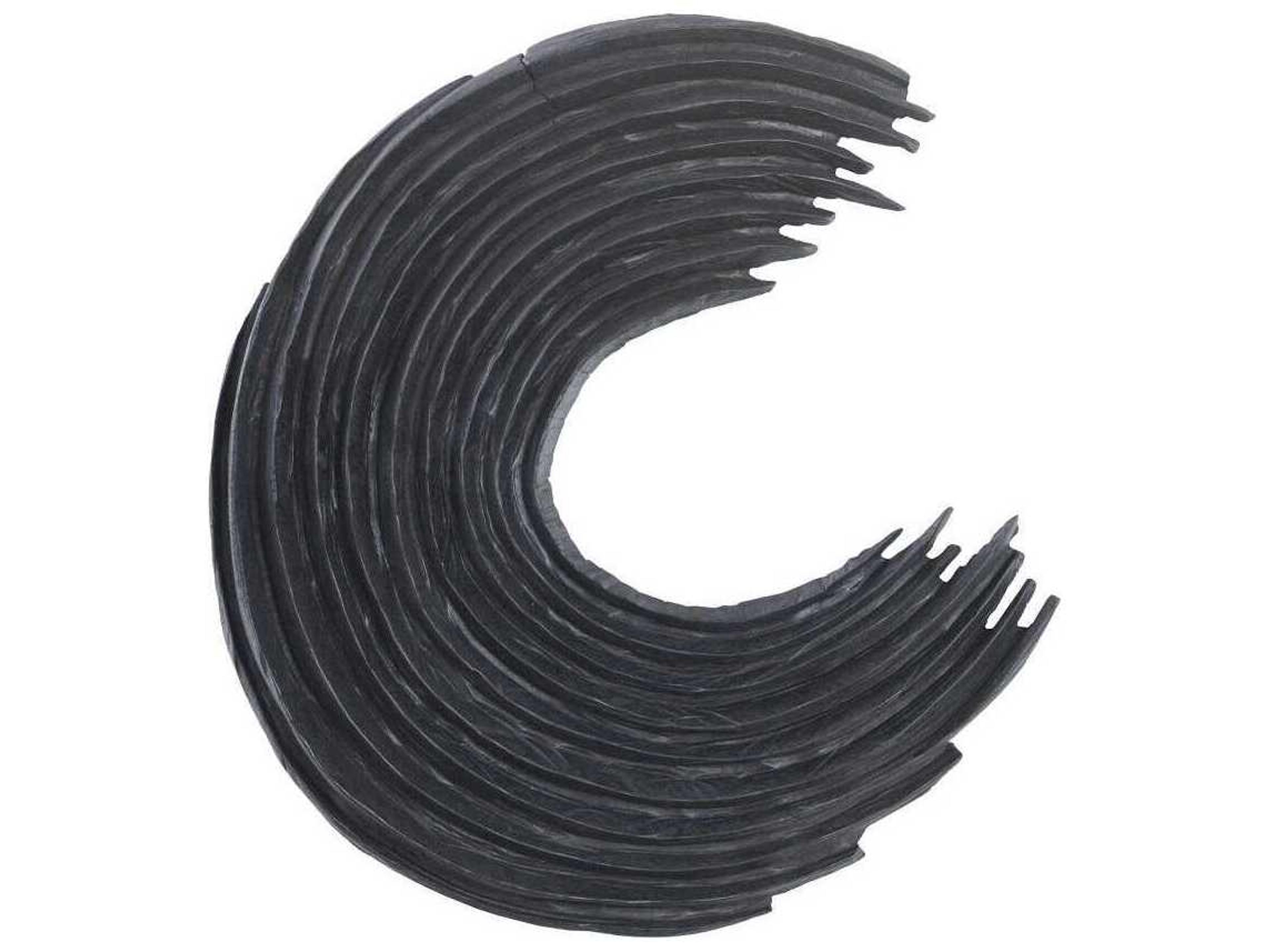 Swoop Black Wood Wall Art