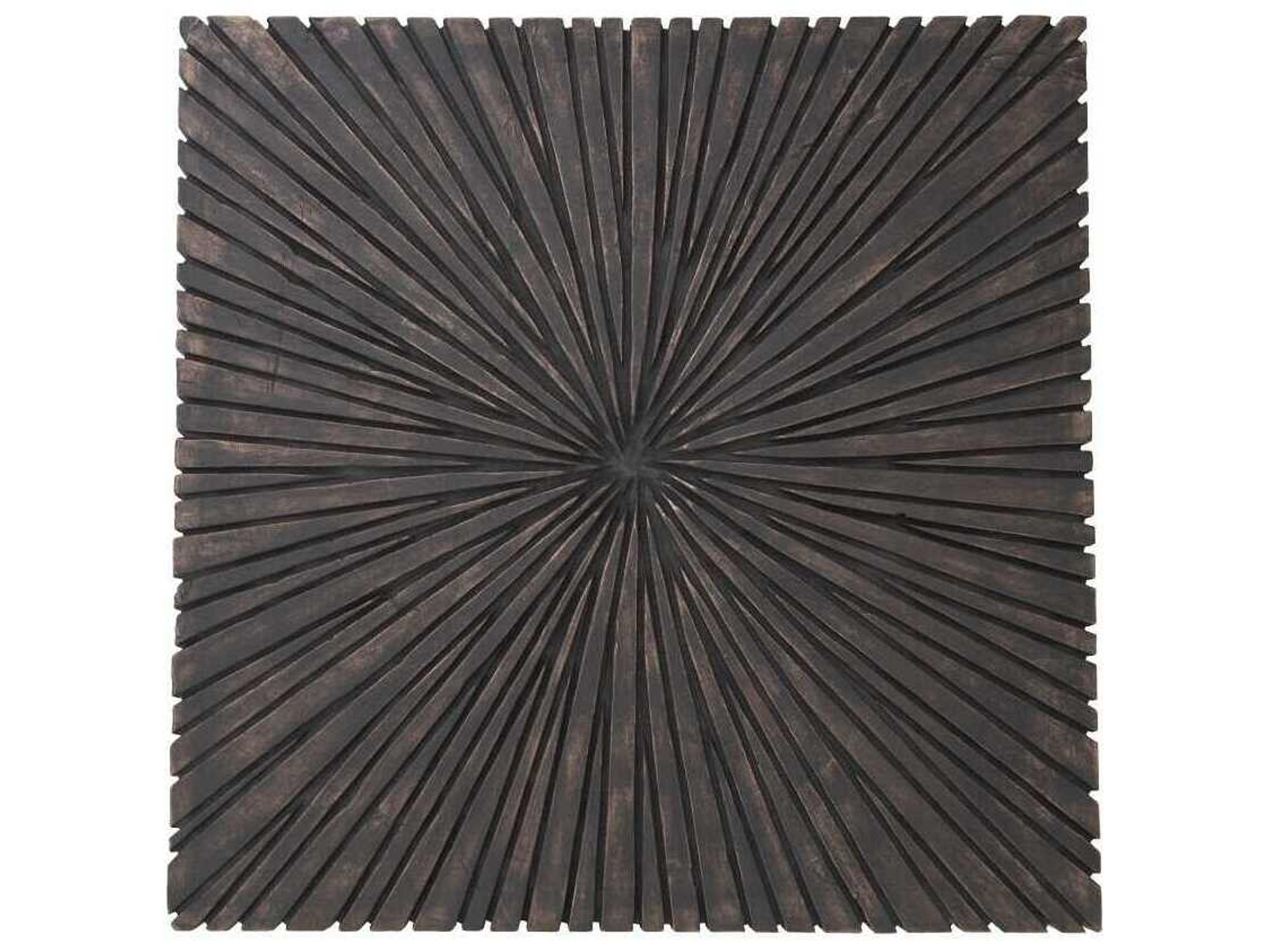 Phillips Collection Square Wood Black Copper Coffee Table