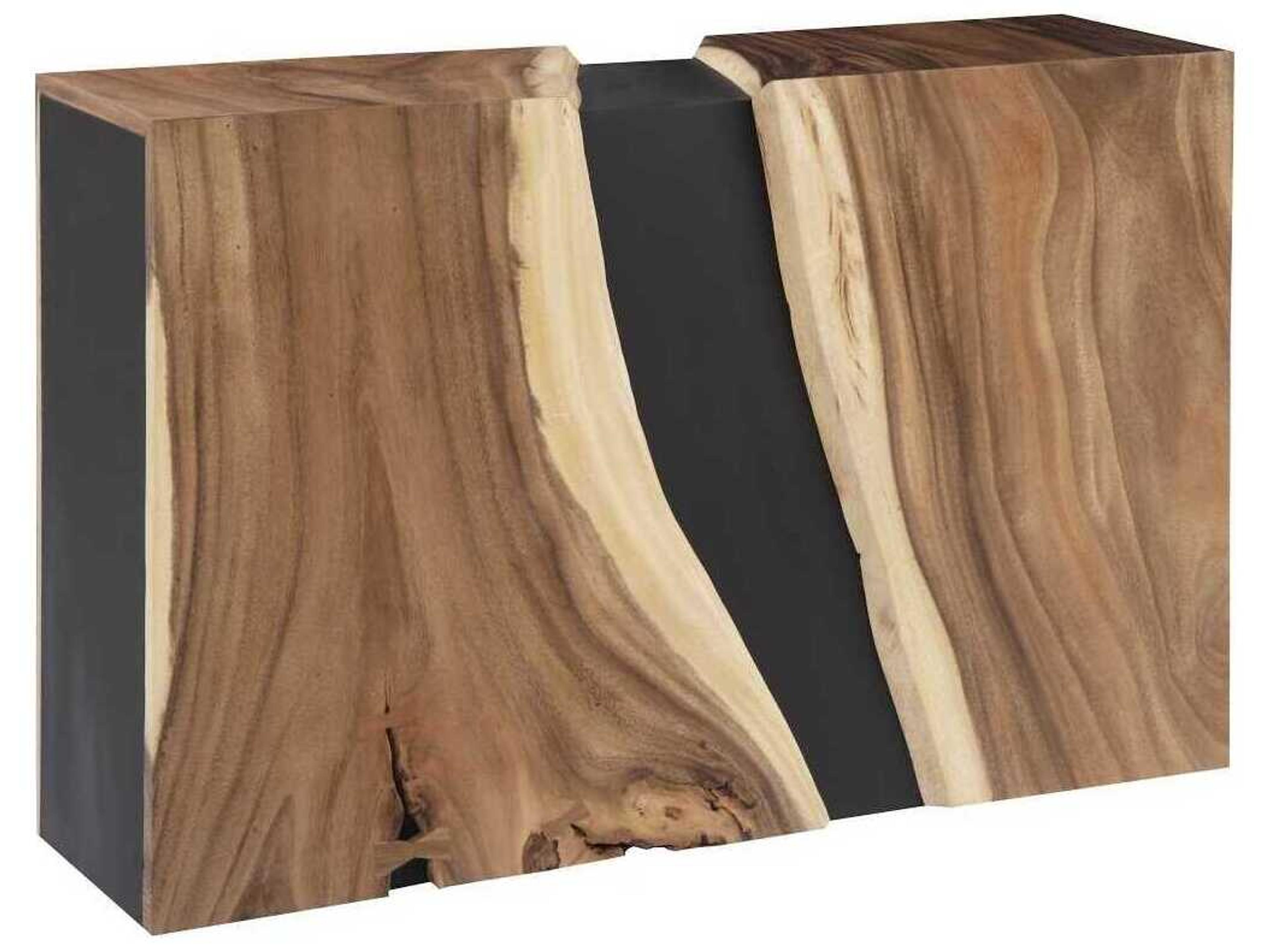 River Console Table Double Sided Natural Wood