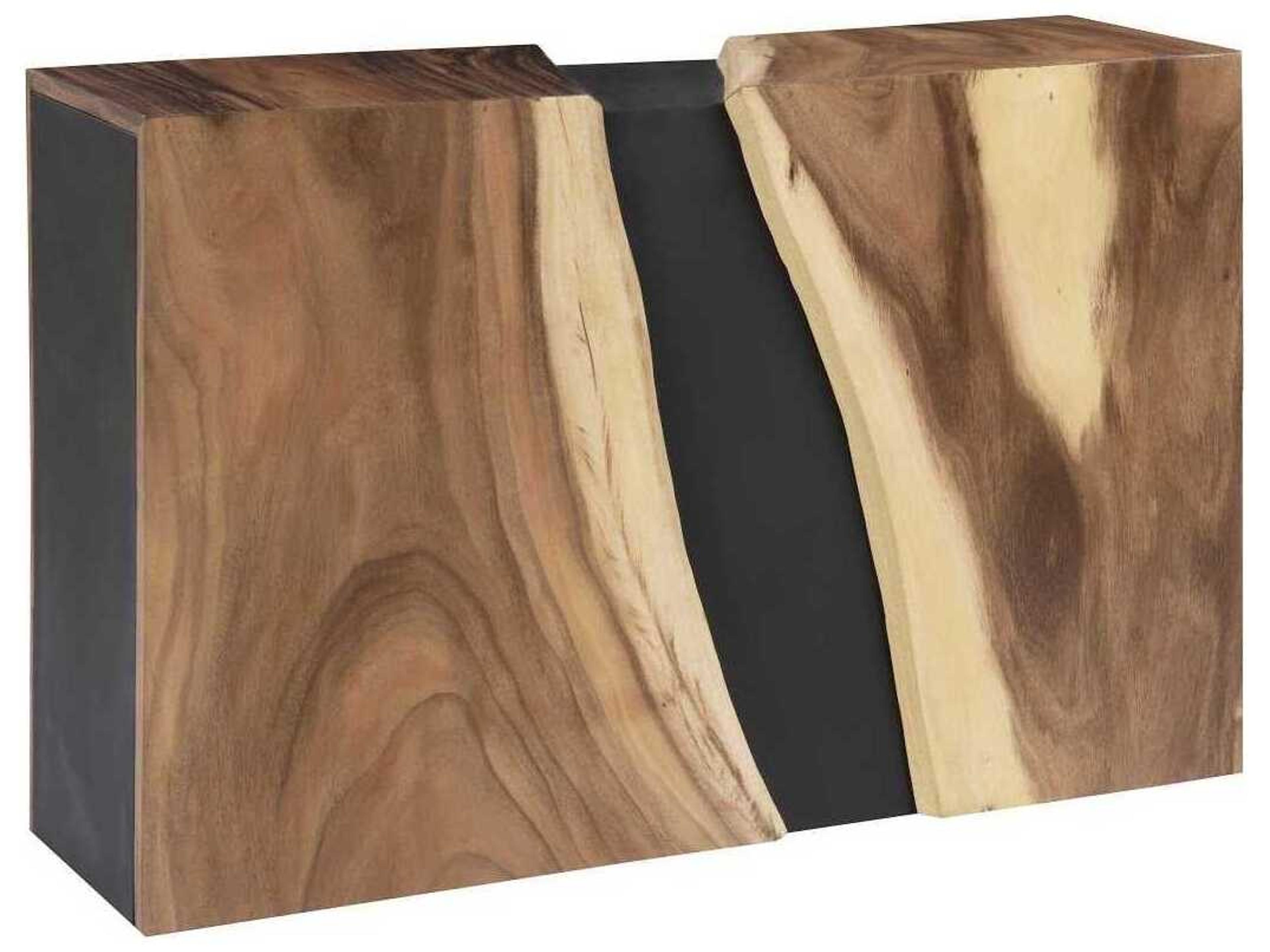 Phillips Collection Rectangular Metal Natural Black Console Table