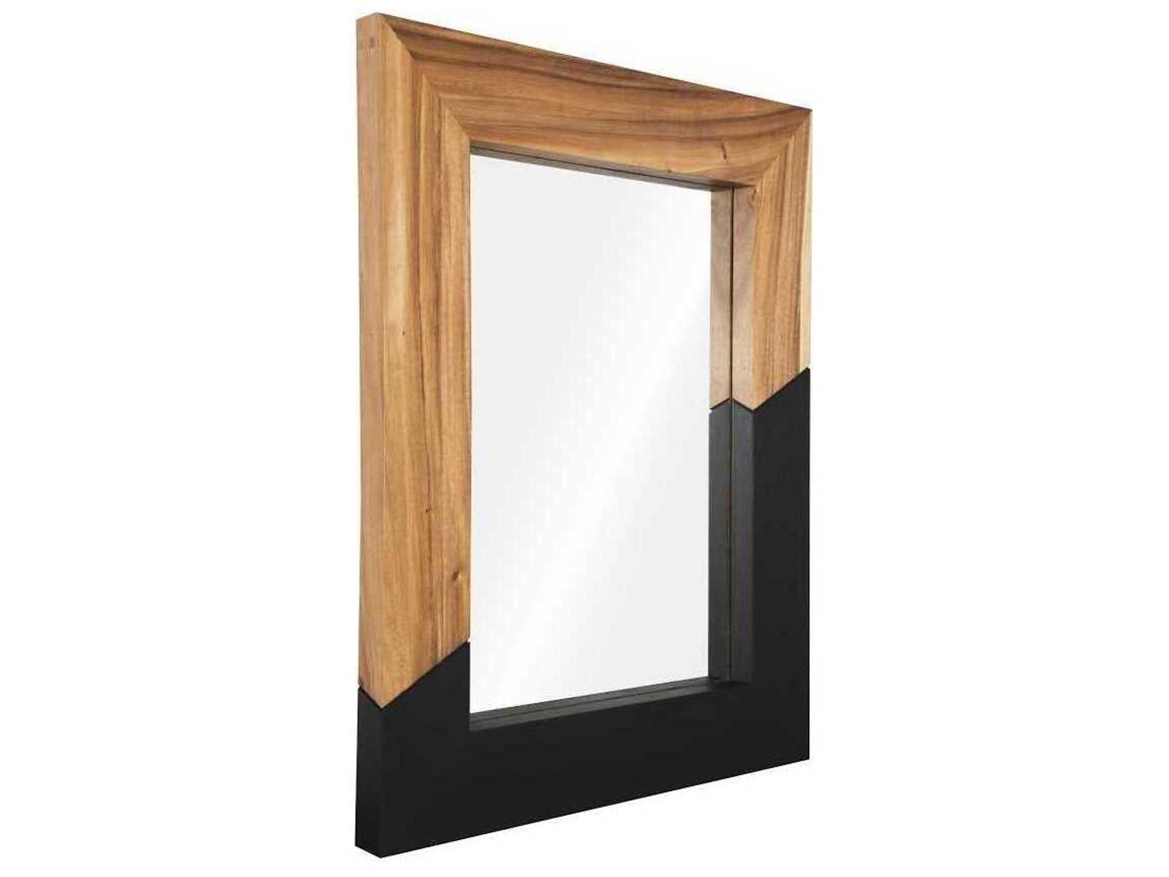 Phillips Collection Natural / Black Rectangular Wall Mirror